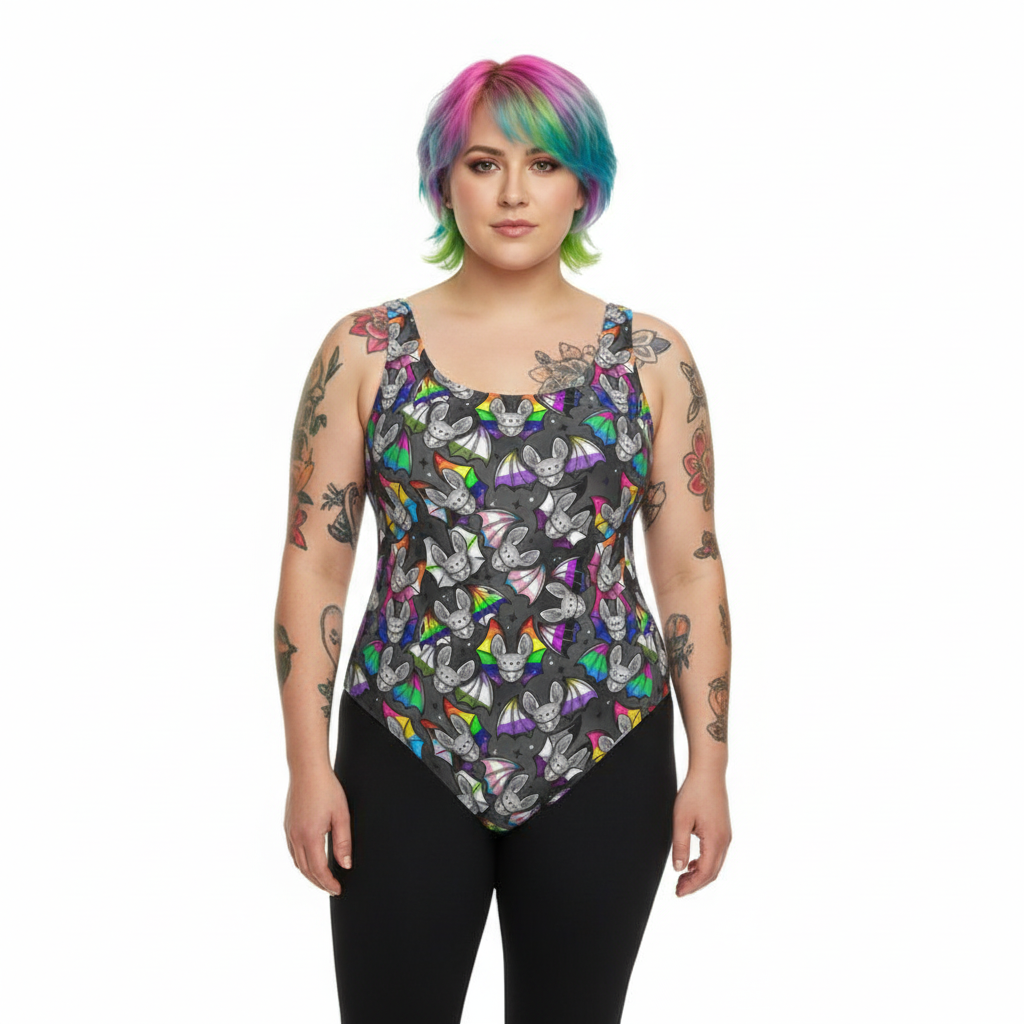 Swimsuit |Wilde Mode Pride Bats | UK Made