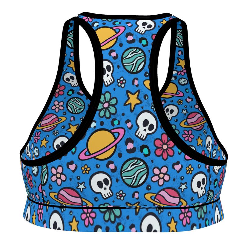 Sports Bra | Skulls and Planets