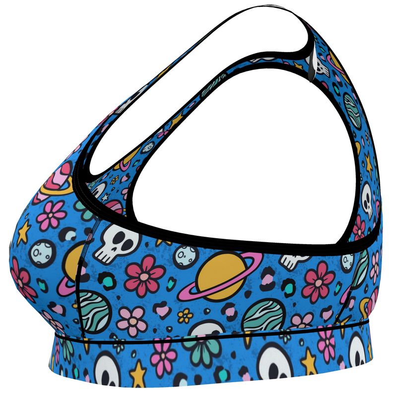 Sports Bralette | Skulls and Planets