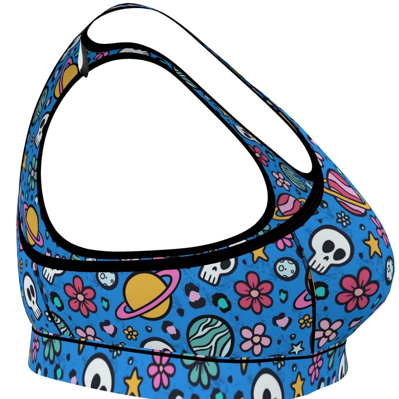 Sports Bralette | Skulls and Planets