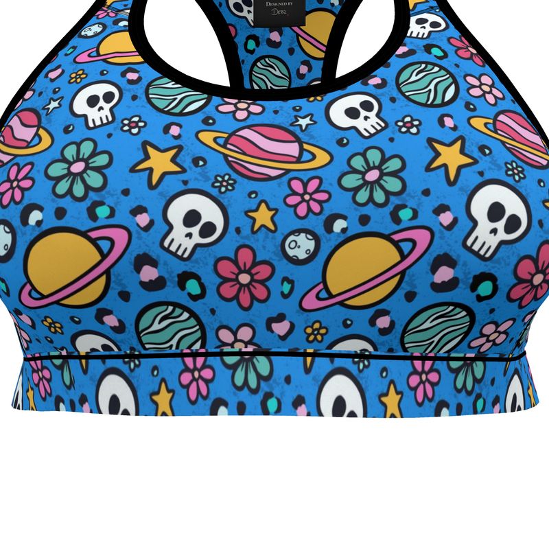 Sports Bralette | Skulls and Planets