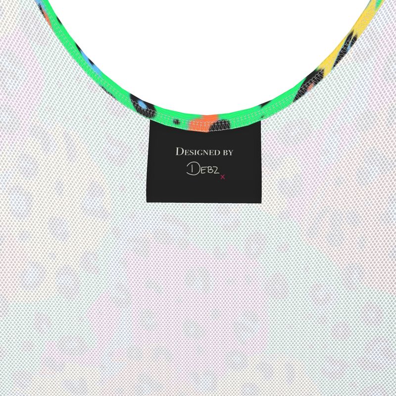 Designer Swimsuit | Neon Pool-Safe Leopard Print | UK Made