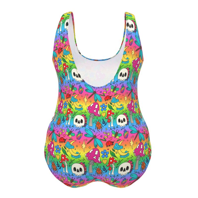 Designer Swimsuit | Bright Spring Gothic | UK Made