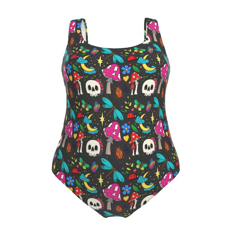 Designer Swimsuit | Bright Spring Goth | UK Made