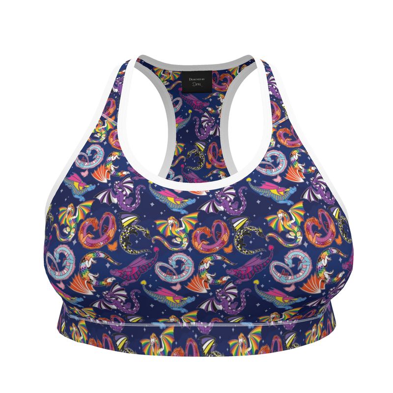 Sports Bra | Wilde Mode Pride Dragons | UK Made