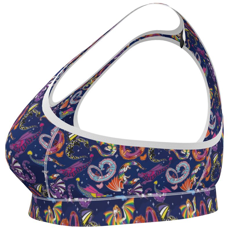 Sports Bra | Wilde Mode Pride Dragons | UK Made