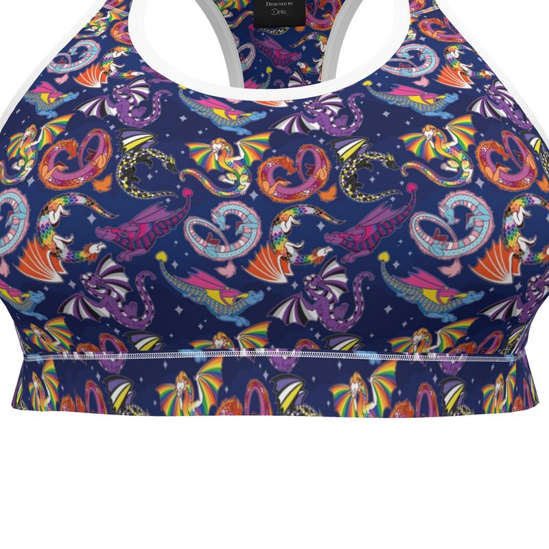 Sports Bra | Wilde Mode Pride Dragons | UK Made