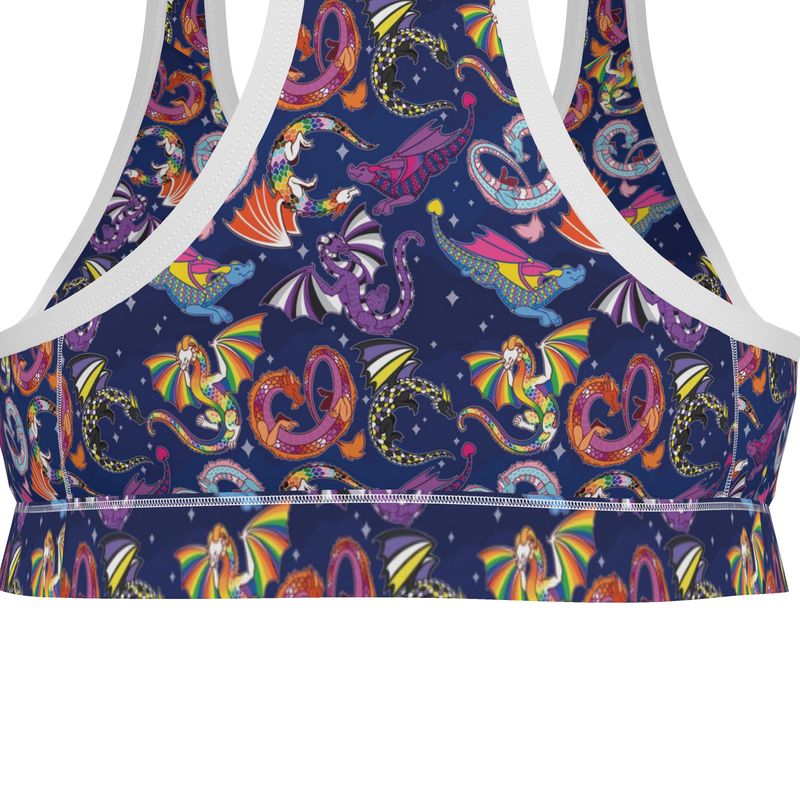 Sports Bra | Wilde Mode Pride Dragons | UK Made