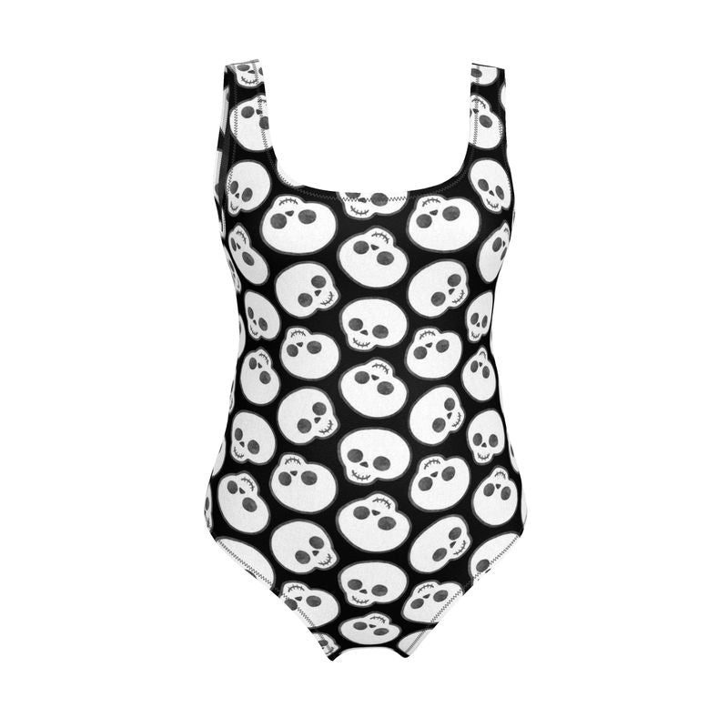 Handmade UK Swimsuit | Sizes 2XS to 7XL | Cute Skulls