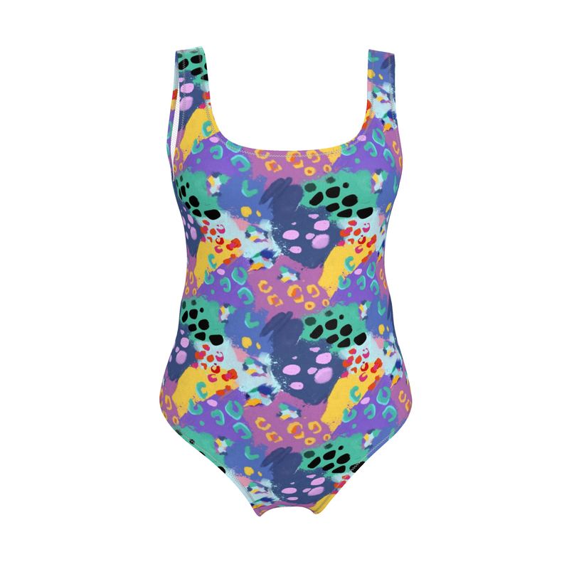 Handmade UK Swimsuit | Sizes 2XS to 7XL | Abstract Leopard Print