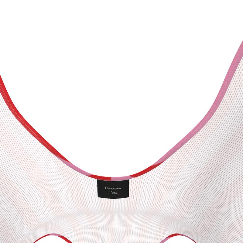 Handmade UK Swimsuit | Sizes 2XS to 7XL | Pink and Red stripes