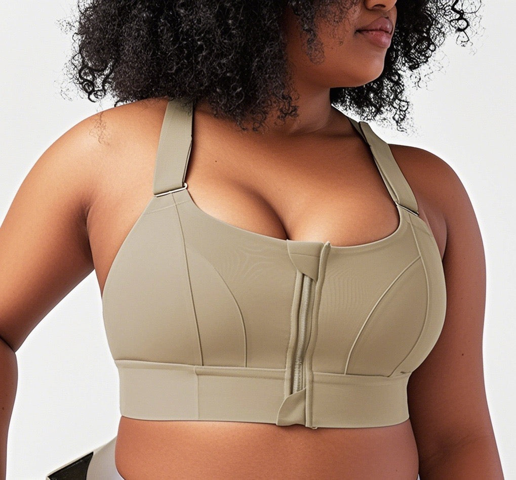ZIP Front Adjustable Sports Bra | Wilde Mode | Recycled Fabric