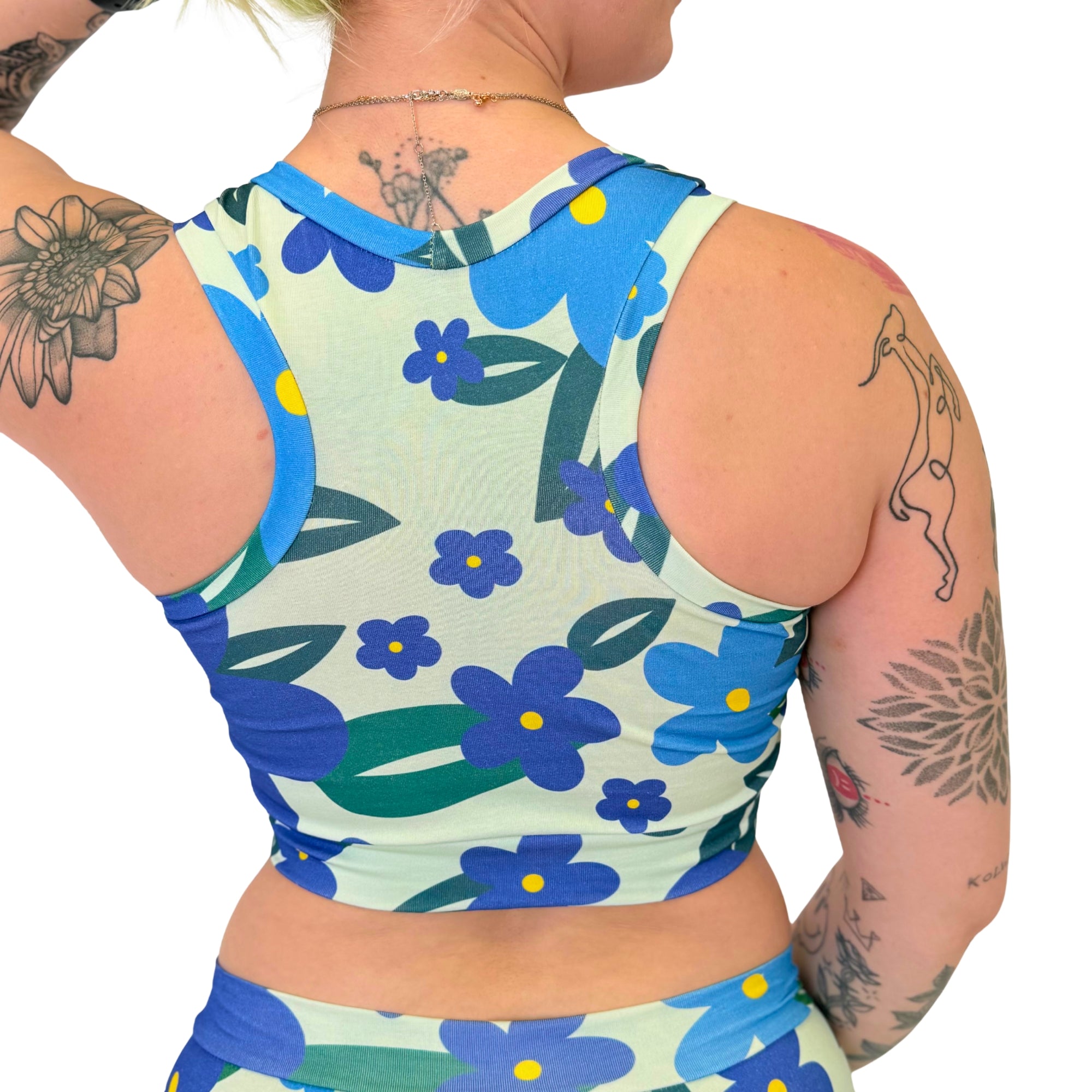 DBD Comfort Bralette |Retro Bloom Floral Pop | Organic Cotton