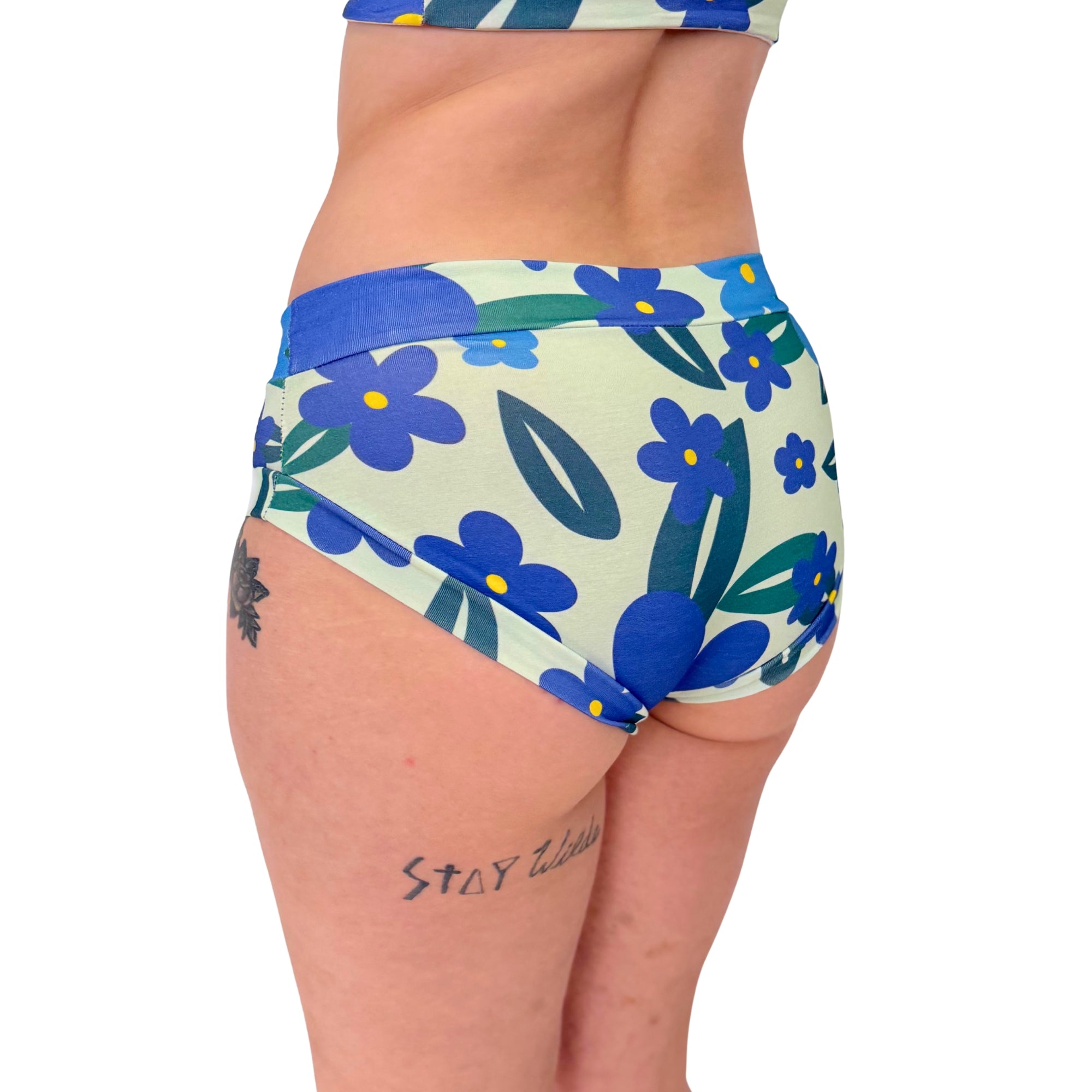 Retro Bloom Floral Pop | Comfort Briefs | Organic Cotton