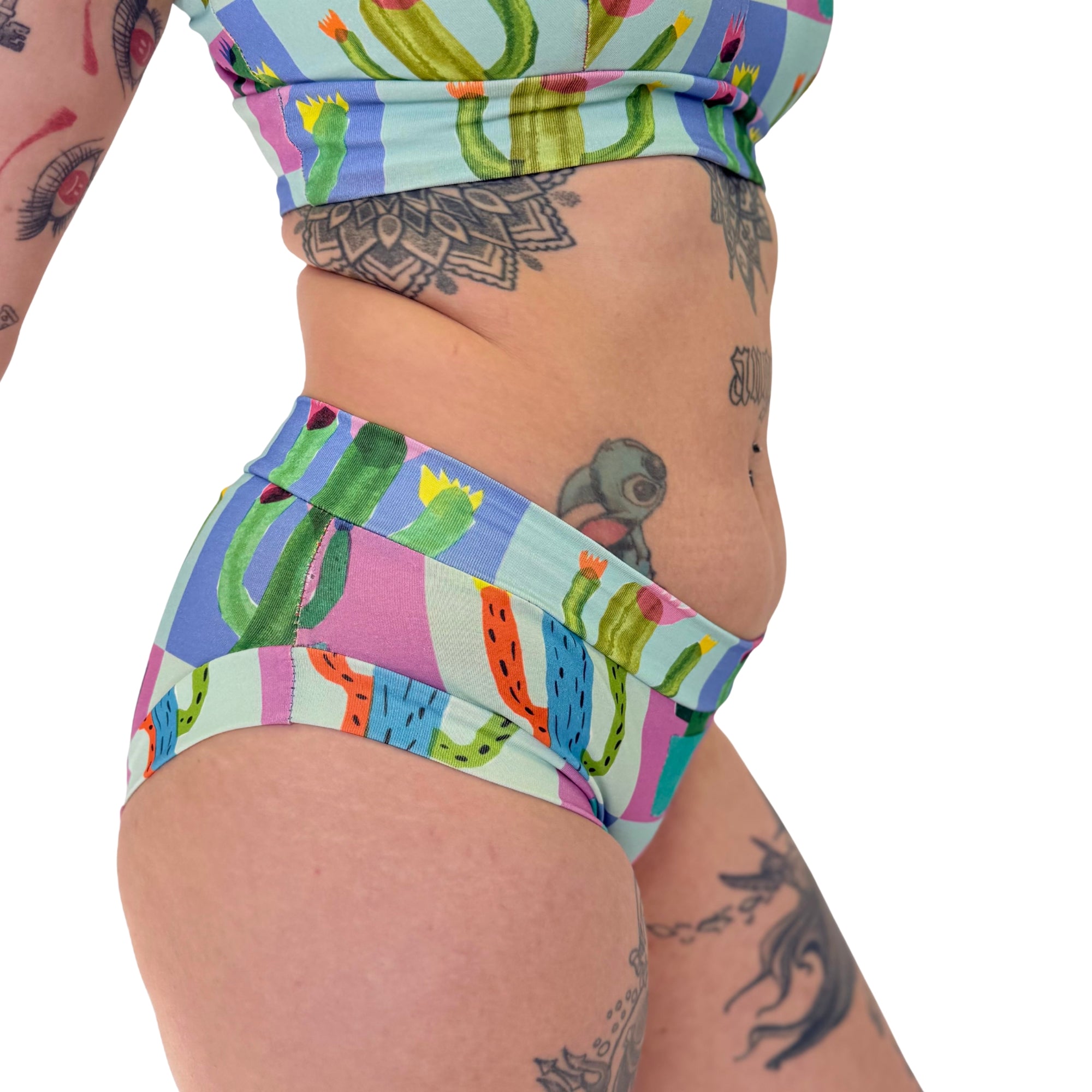 Comfort Briefs | Patchwork Cactus | Organic Cotton