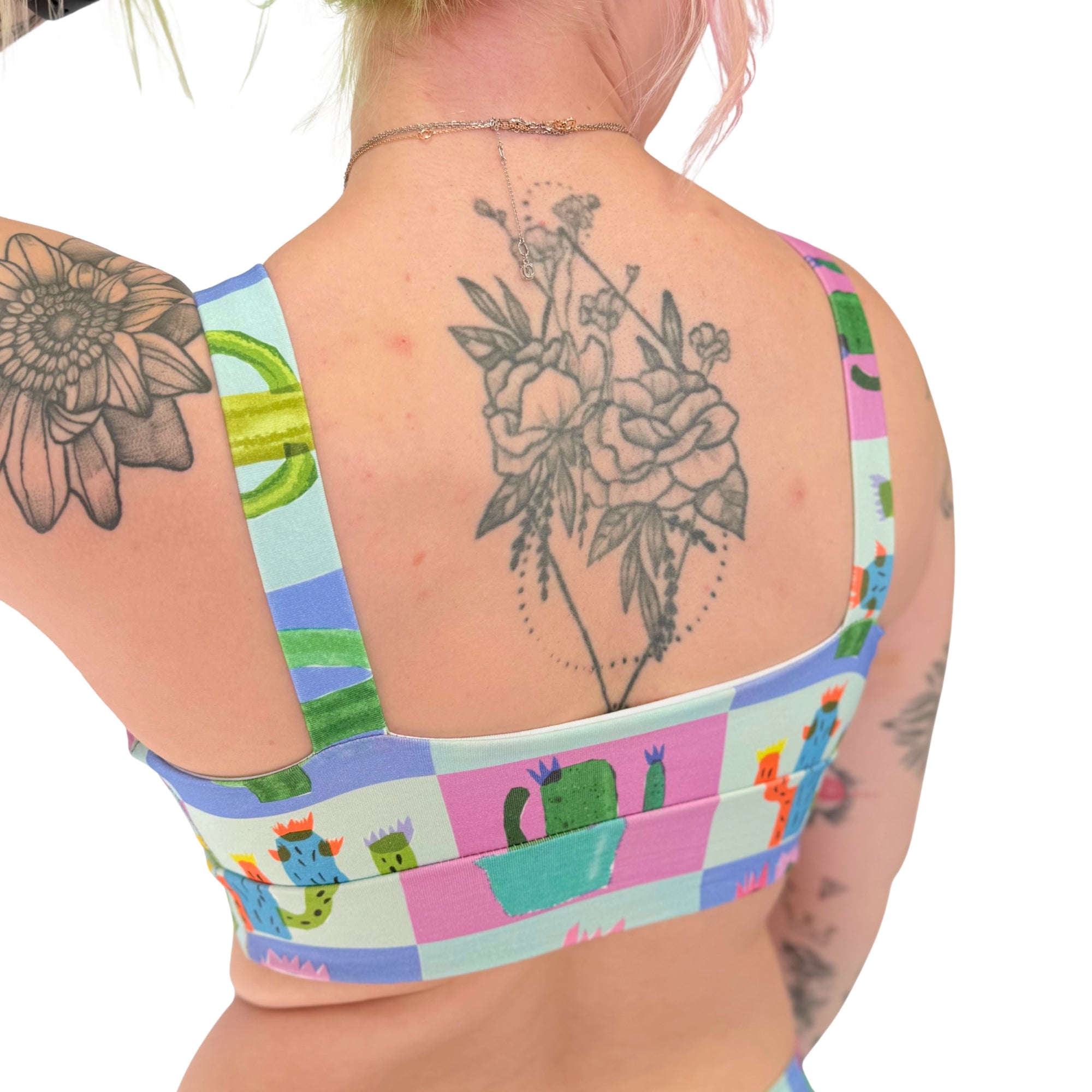 DBD Comfort Bra | Patchwork Cactus Print | Organic Cotton