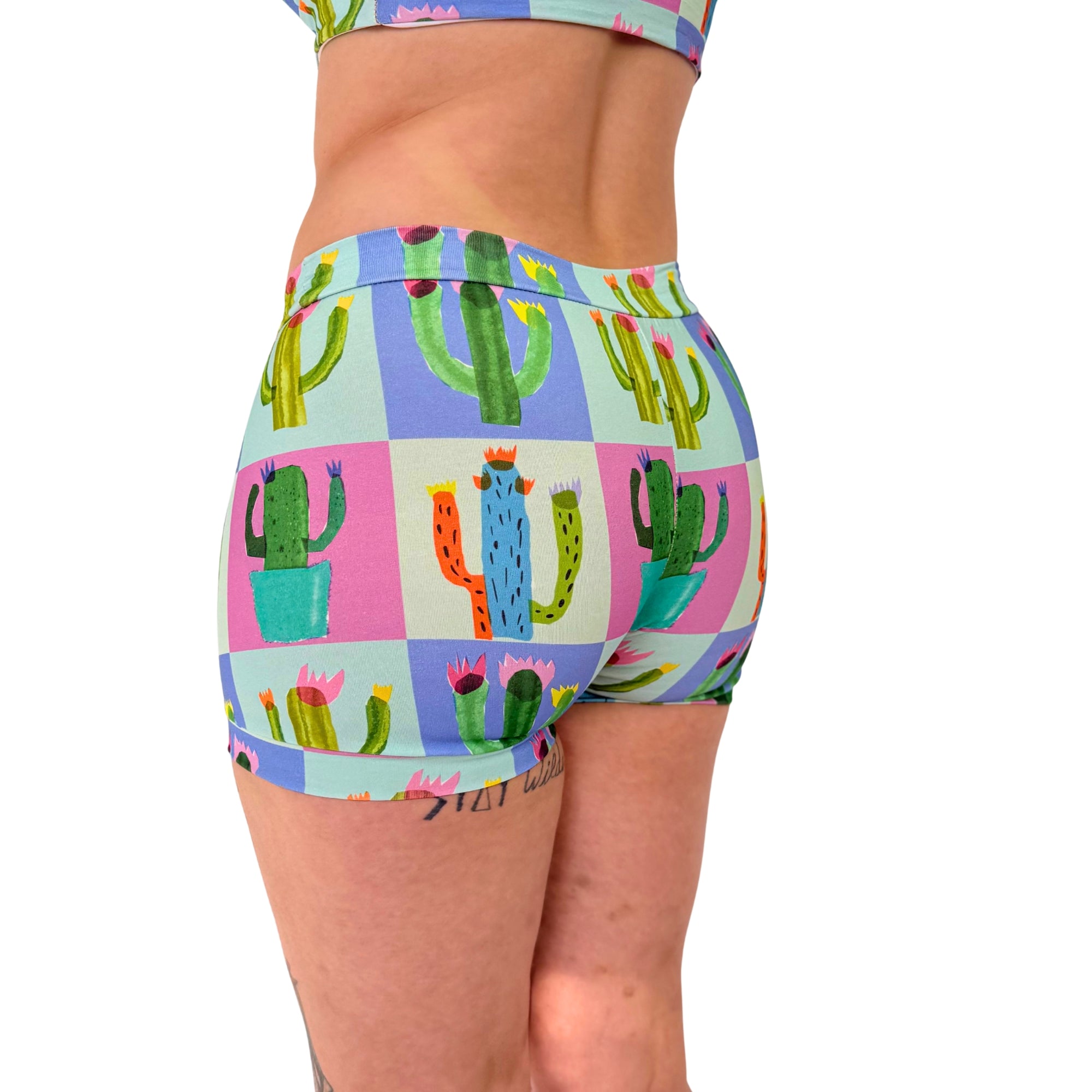 Comfort Boxers | Patchwork Cactus | Organic Cotton