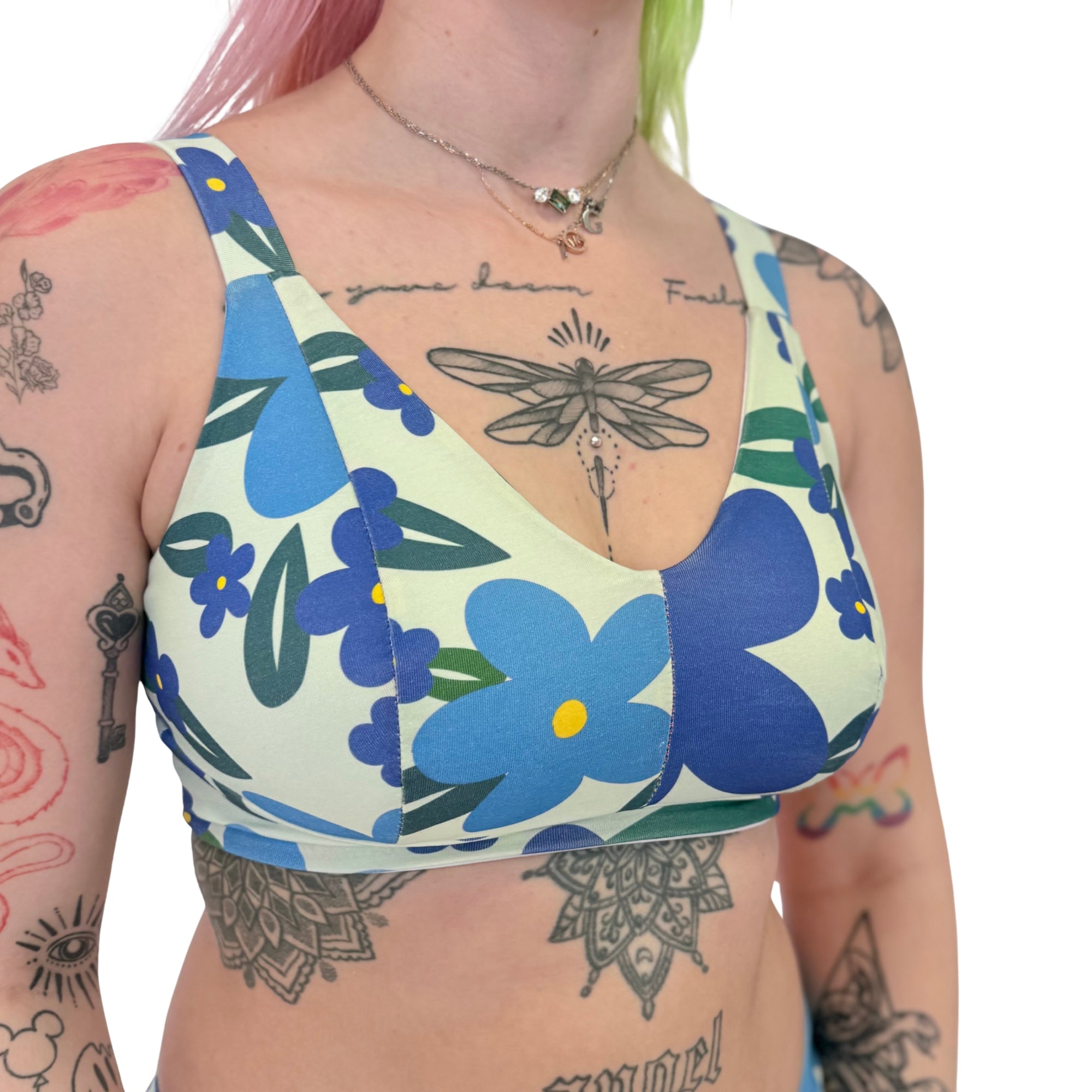 DBD Comfort Bra | Retro Floral Pop | Organic Cotton