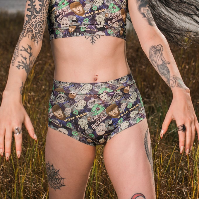 Flat Front Brief | Classic Horror Monsters | Organic Cotton