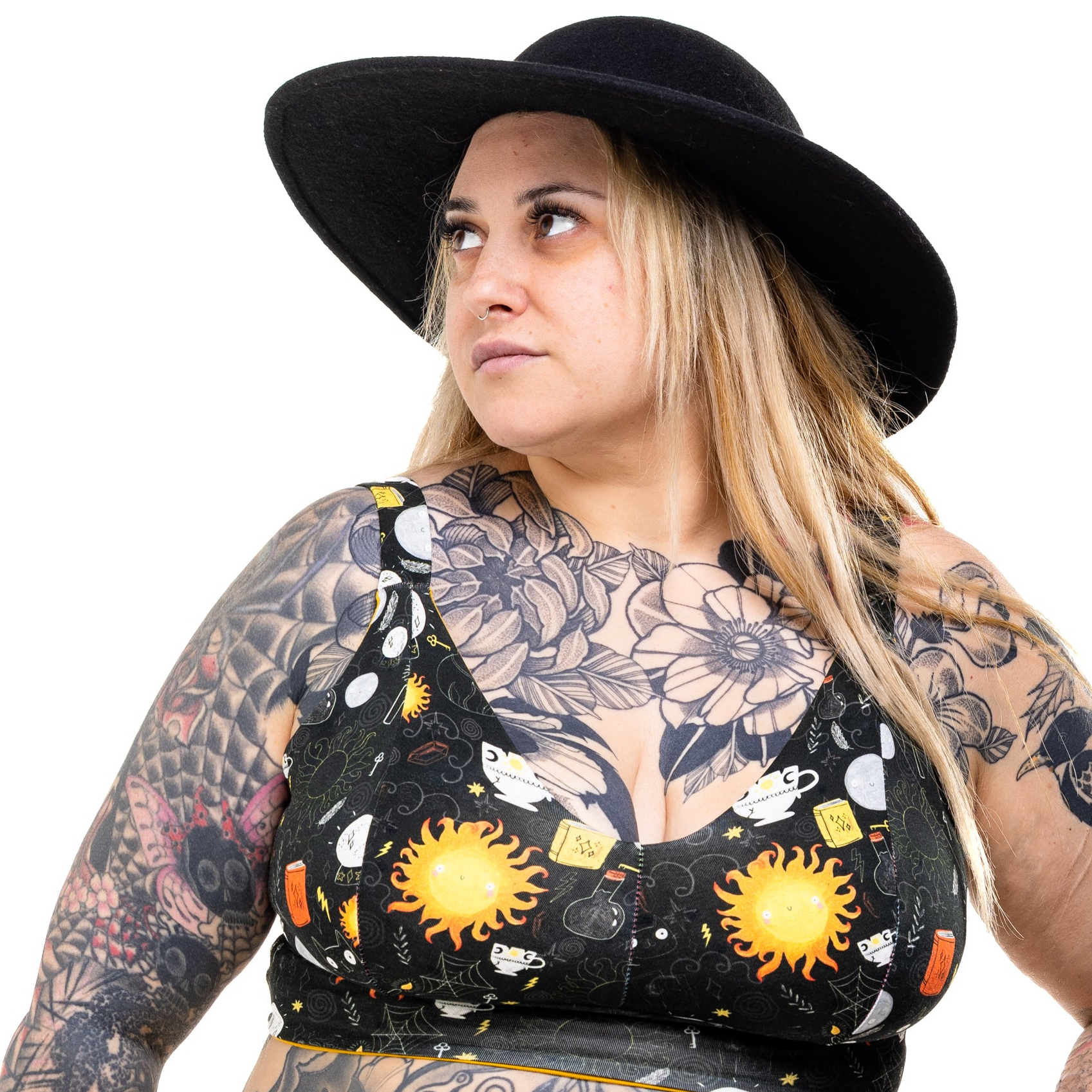 Comfort Bra | Wilde Mode X Katie Abey Solar WItch Print | Organic Cotton