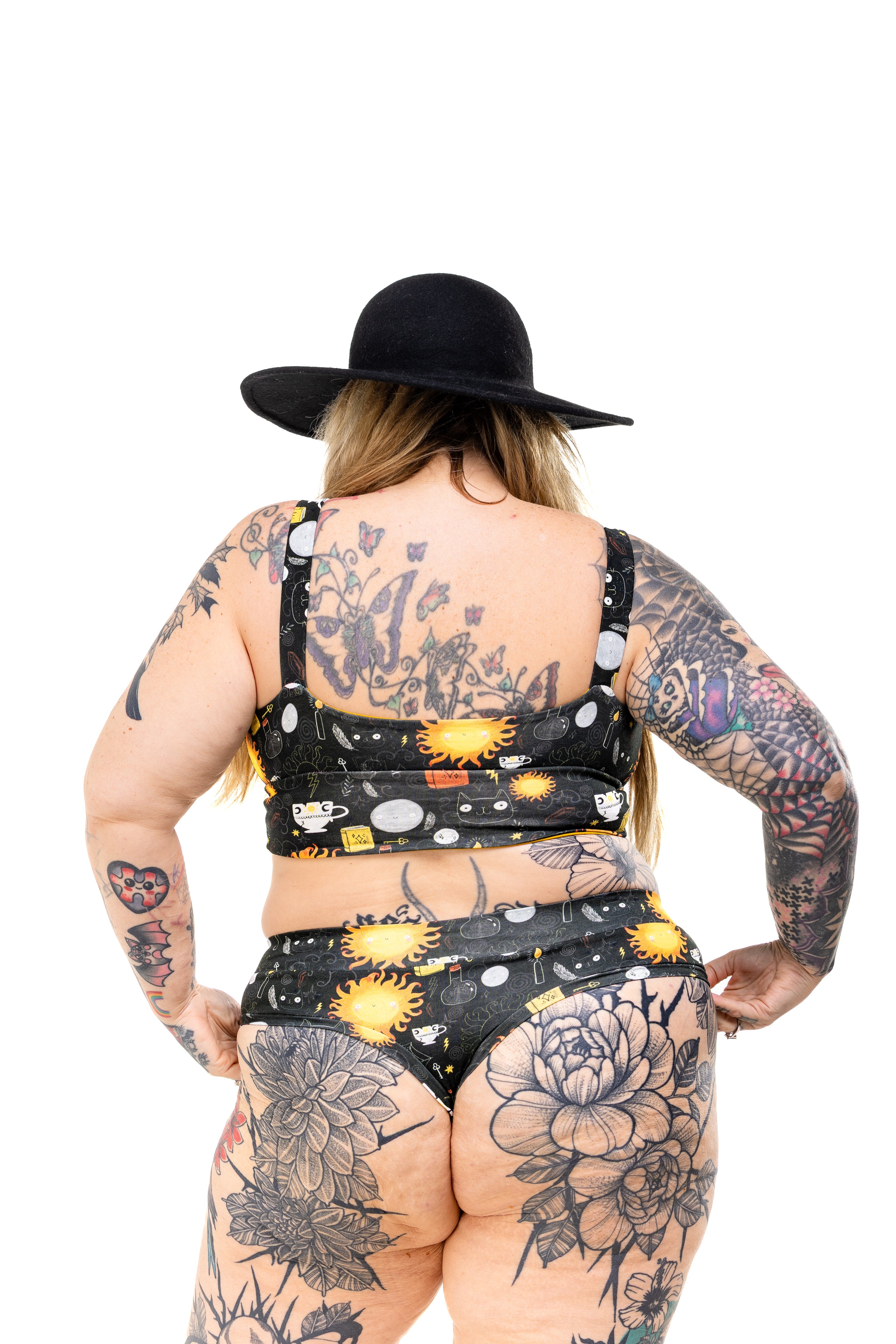 Comfort Bra | Wilde Mode X Katie Abey Solar WItch Print | Organic Cotton