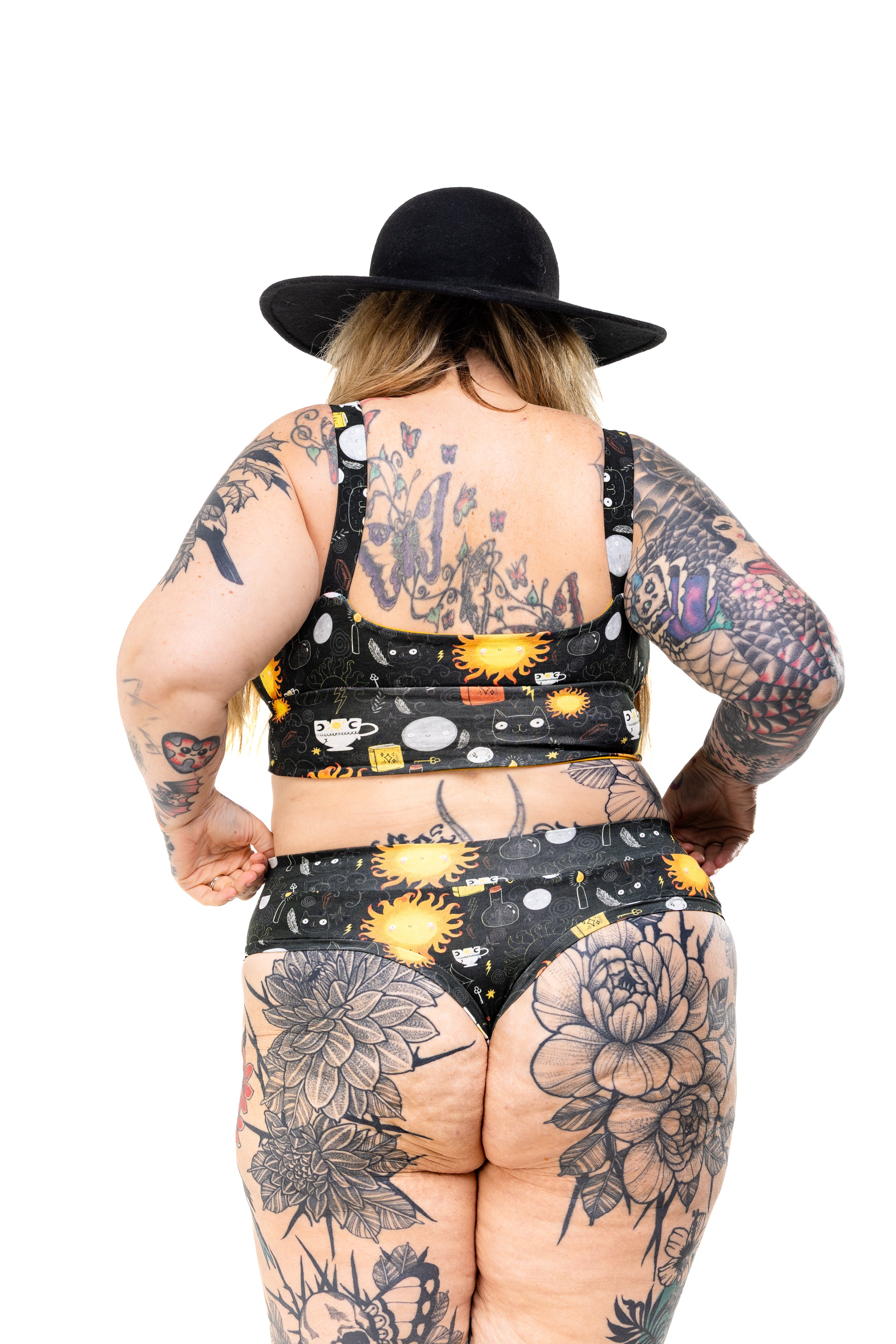 Comfort Bra | Wilde Mode X Katie Abey Solar WItch Print | Organic Cotton