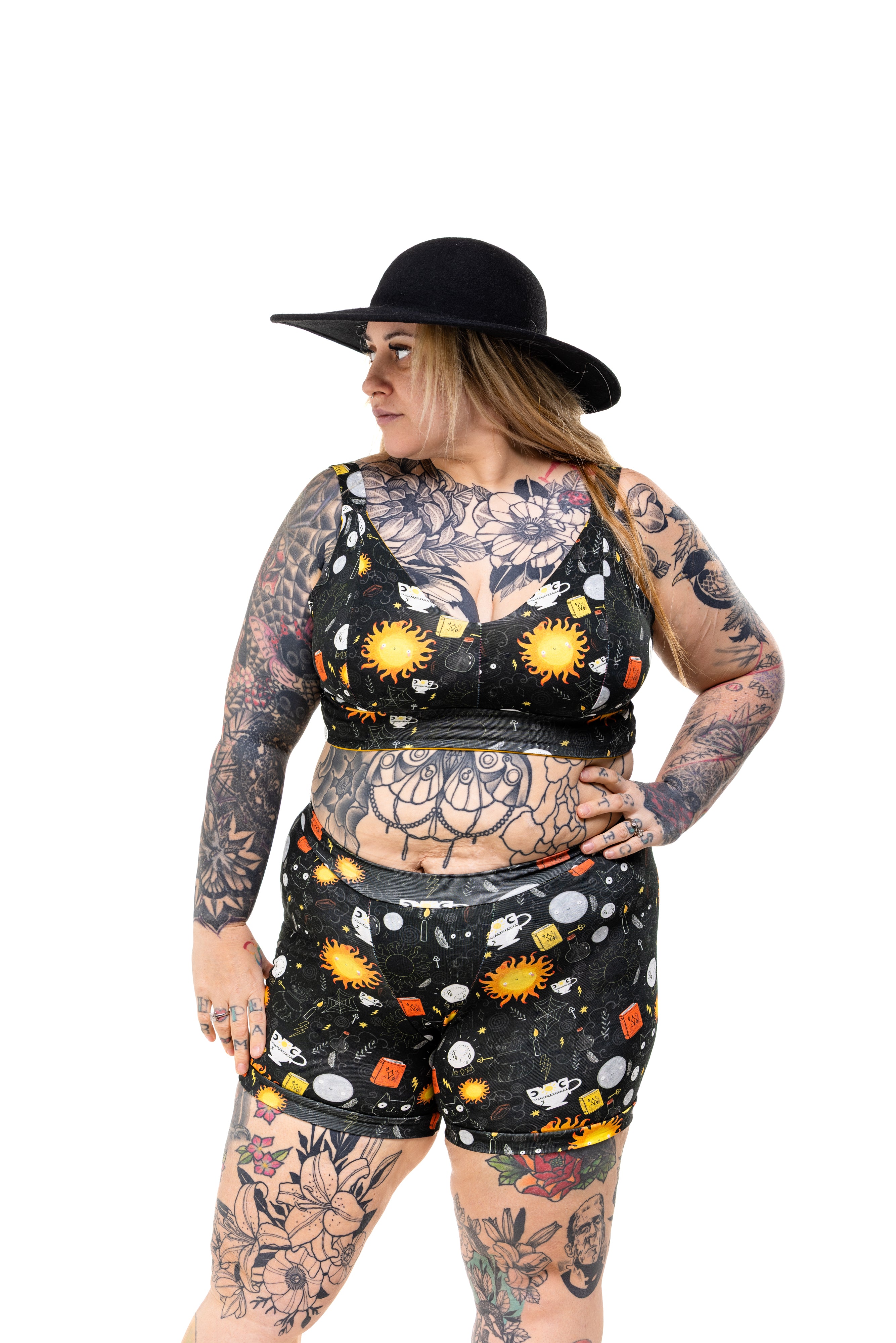 Comfort Bra | Wilde Mode X Katie Abey Solar WItch Print | Organic Cotton