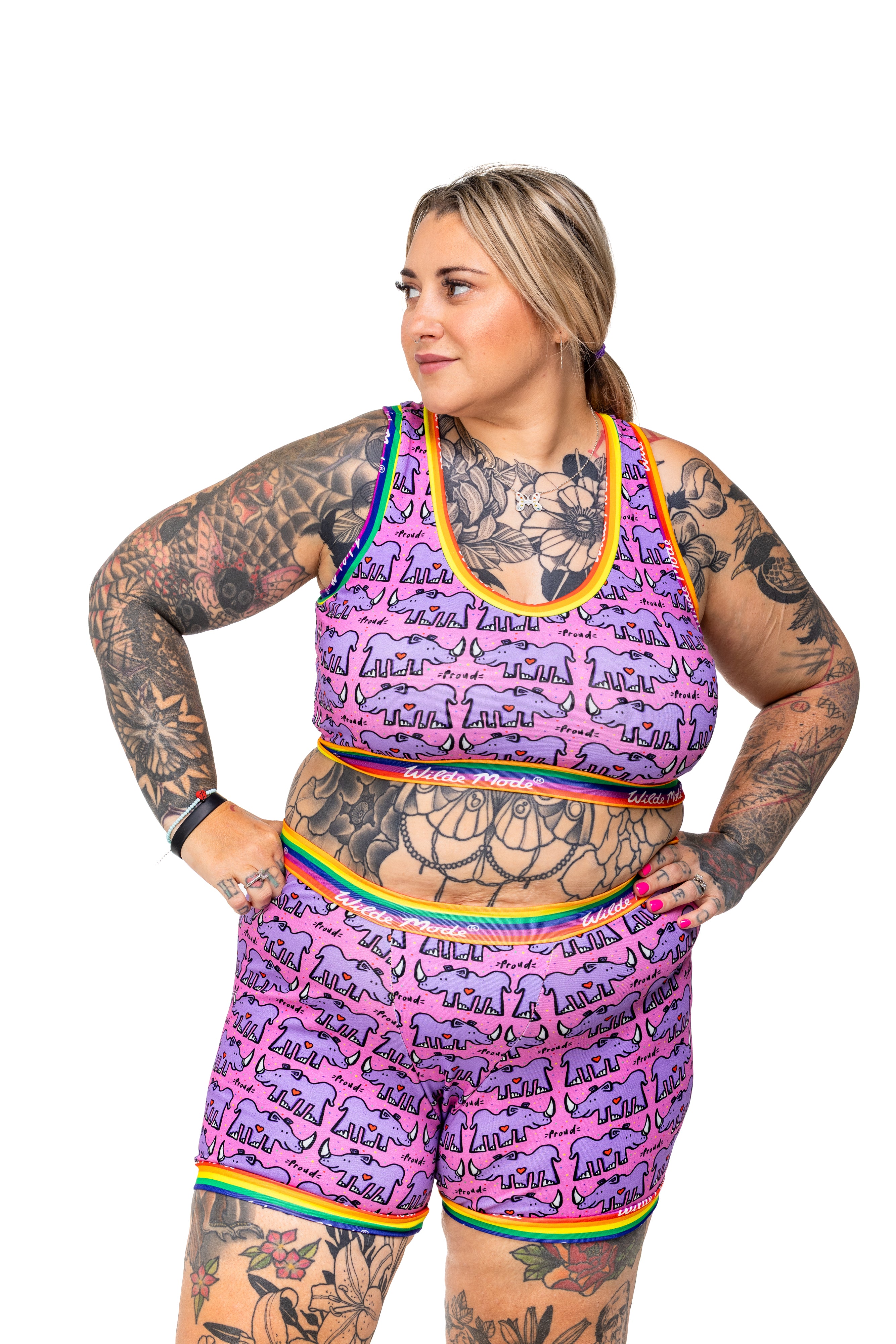 Comfort Bralette | Wilde Mode Pride Rhino | Organic Cotton