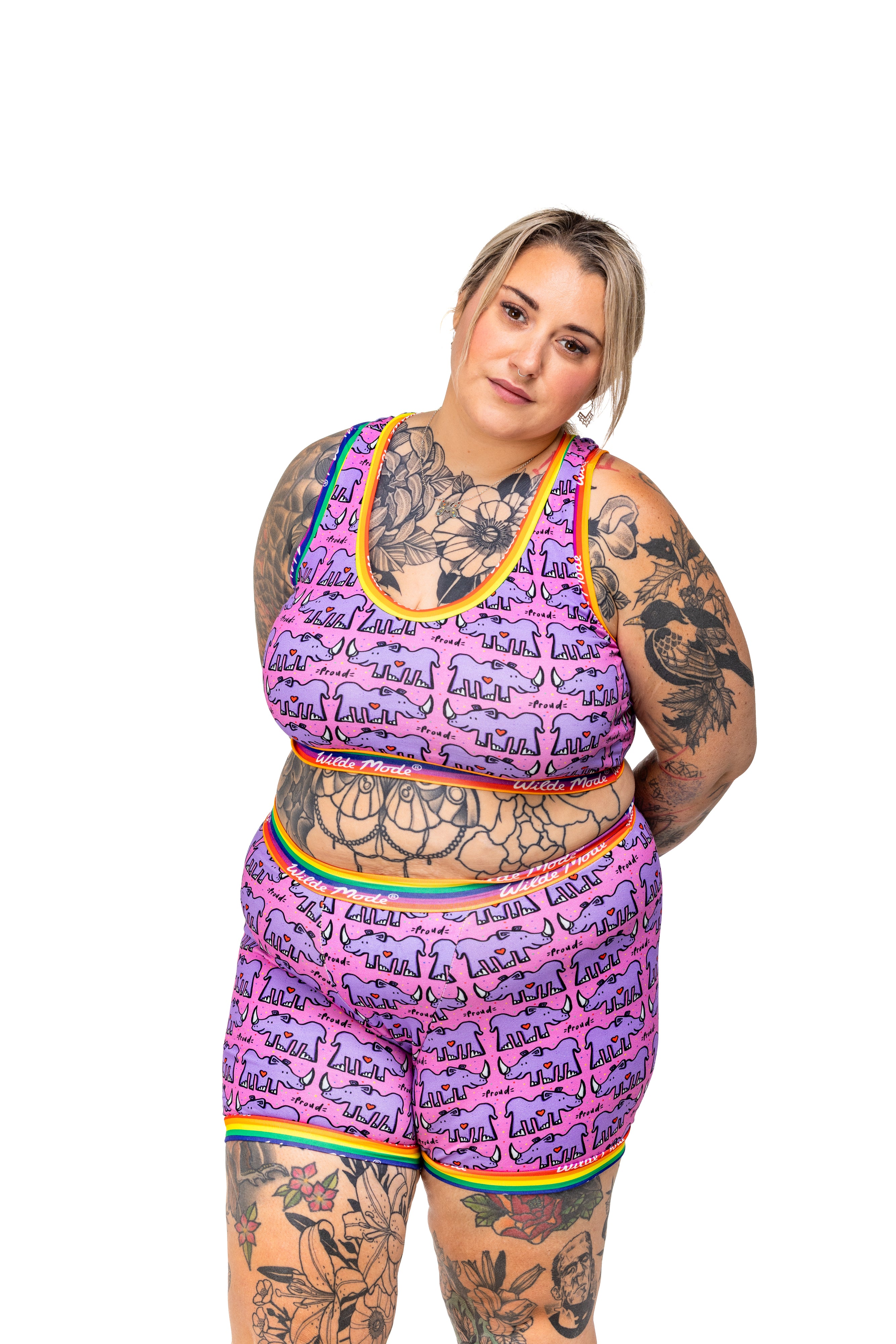 Comfort Bralette | Wilde Mode Pride Rhino | Organic Cotton