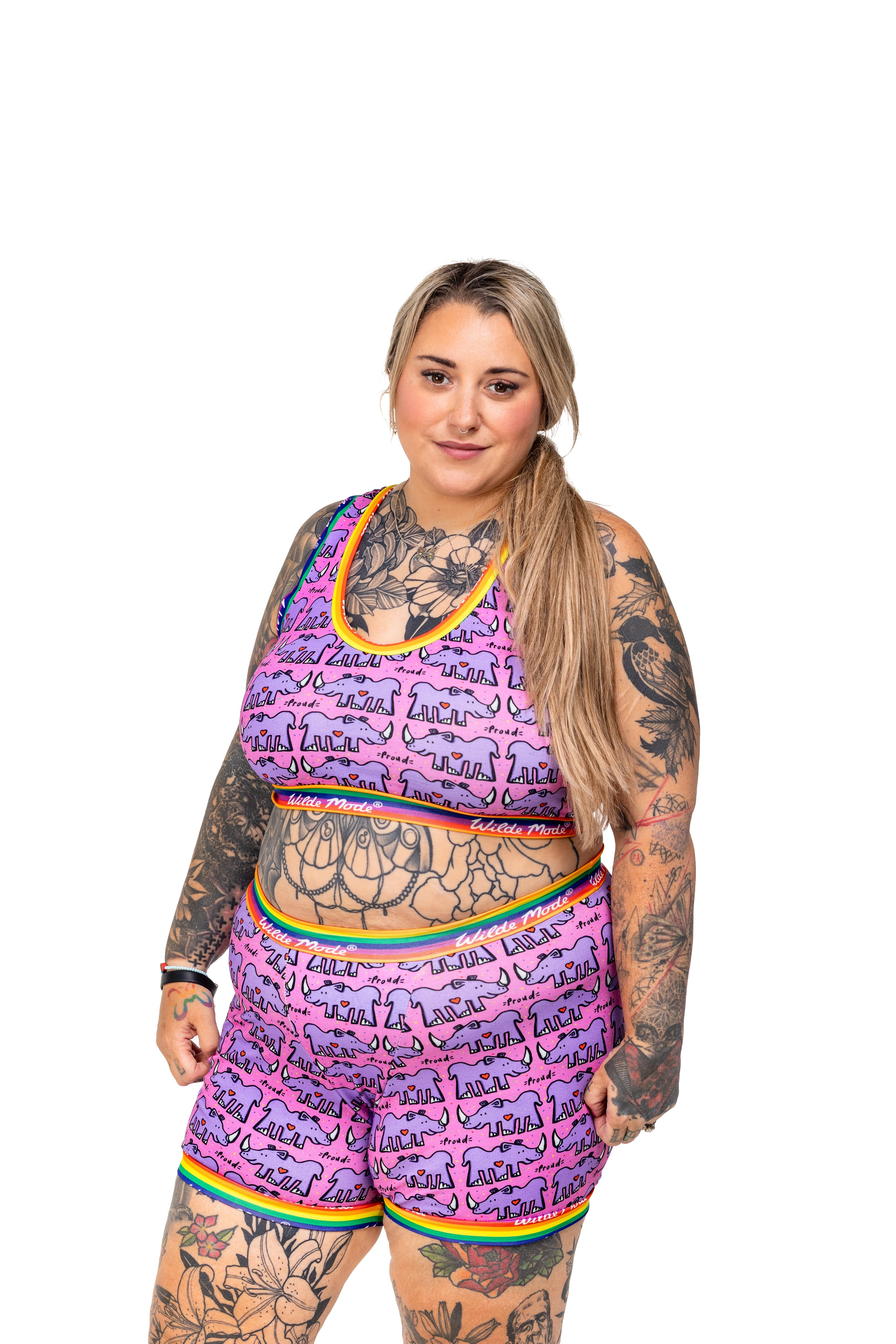 Comfort Bralette | Wilde Mode Pride Rhino | Organic Cotton