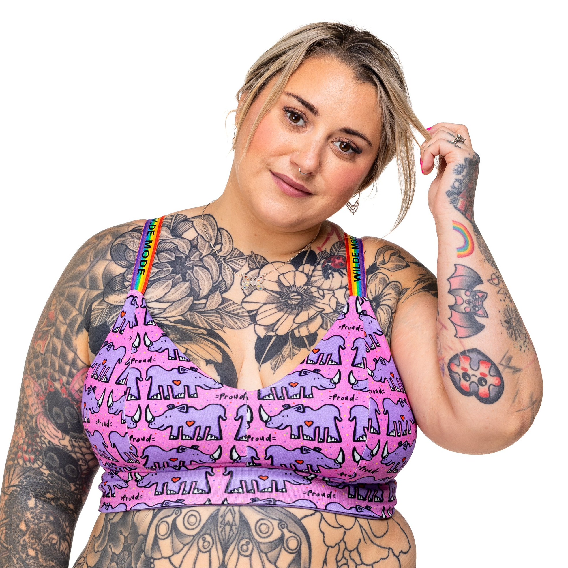 Comfort Bra | Wilde Mode Pride Rhino | Organic Cotton