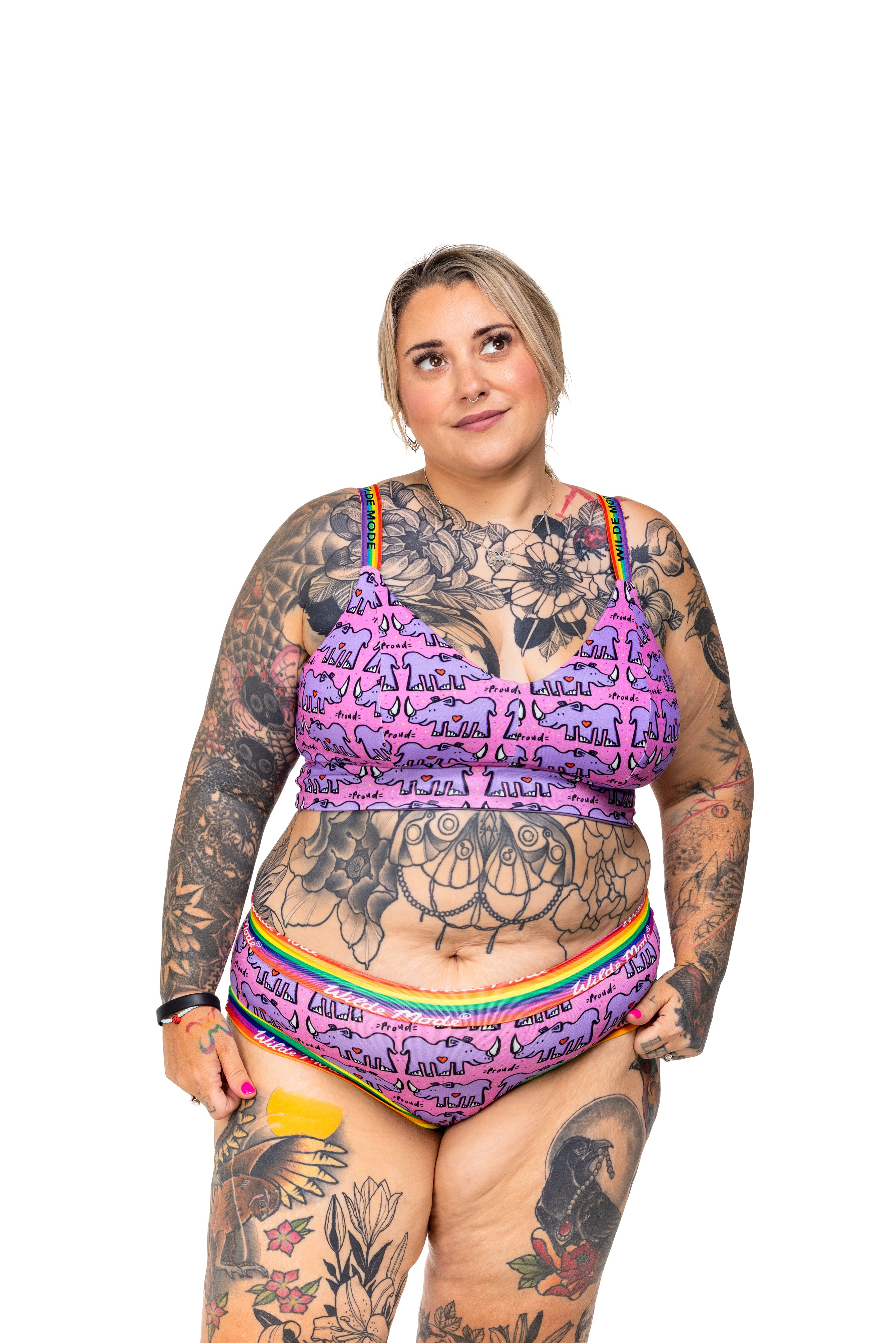 Comfort Bra | Wilde Mode Pride Rhino | Organic Cotton
