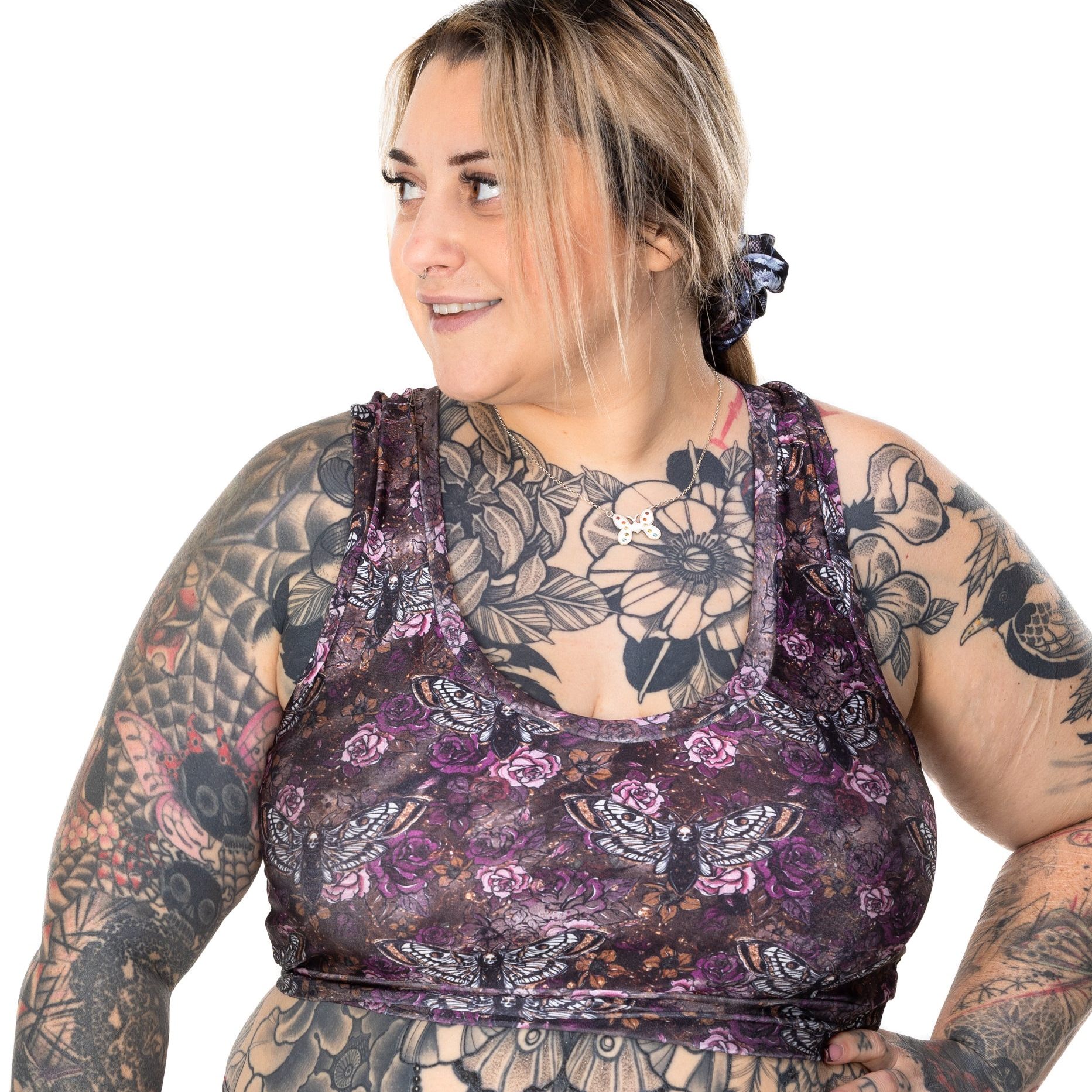 Wilde Mode Swim Bralette | Goth Moth | Recycled