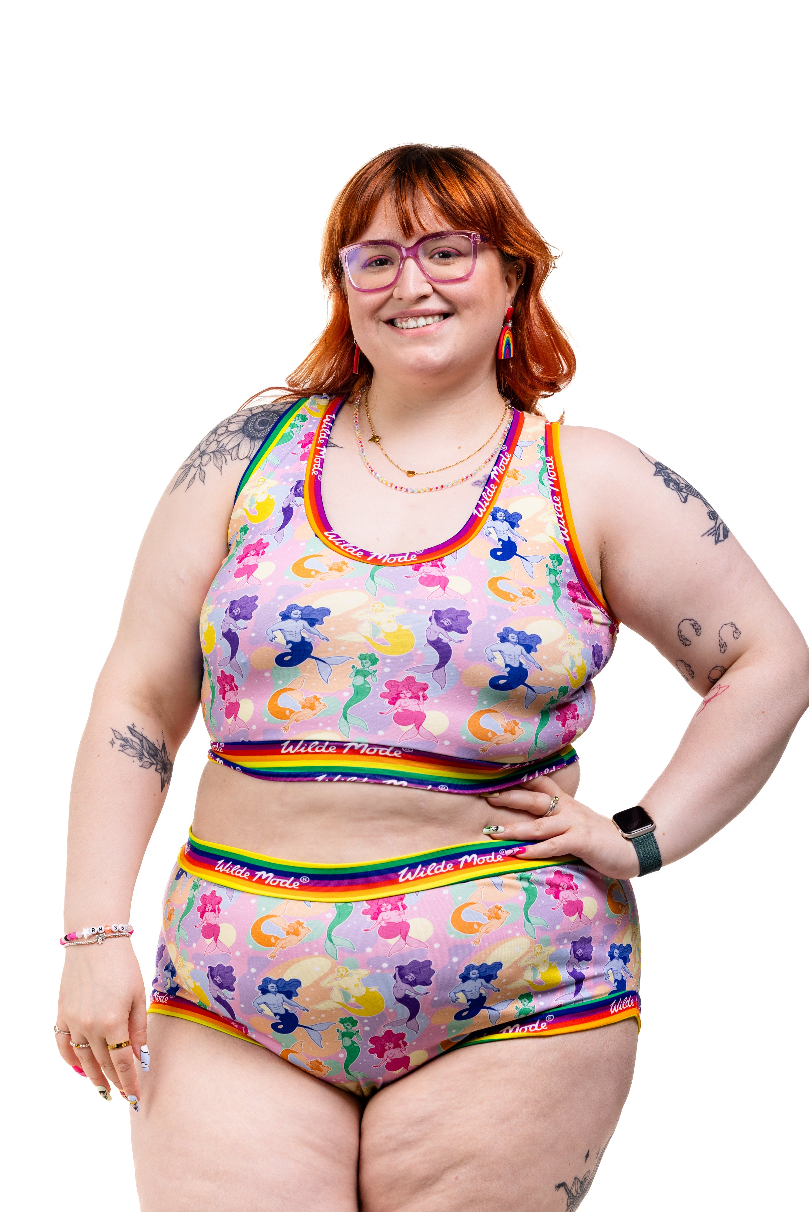 Comfort Bralette | Wilde Mode Pride Merfolk | Organic Cotton
