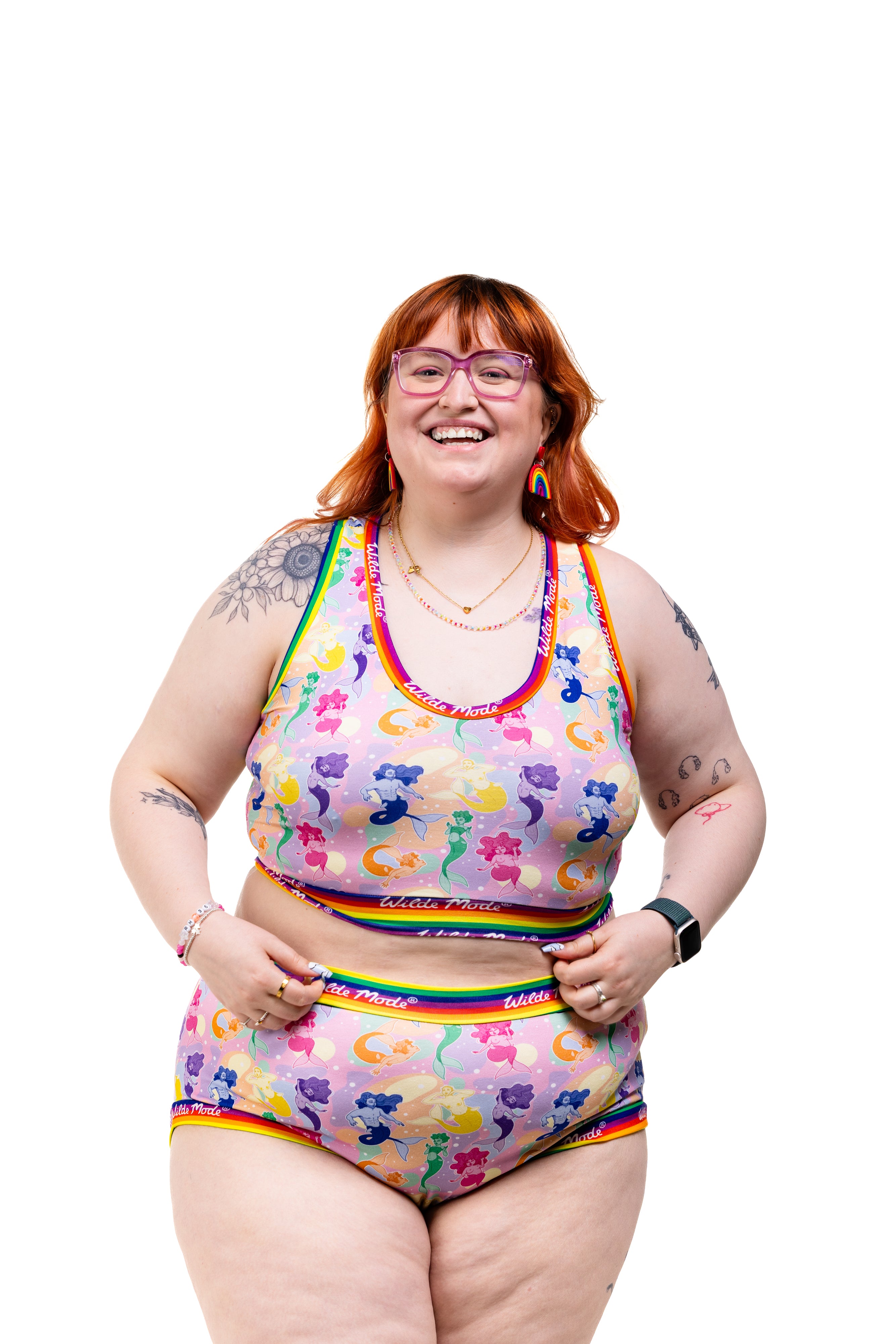 Comfort Bralette | Wilde Mode Pride Merfolk | Organic Cotton