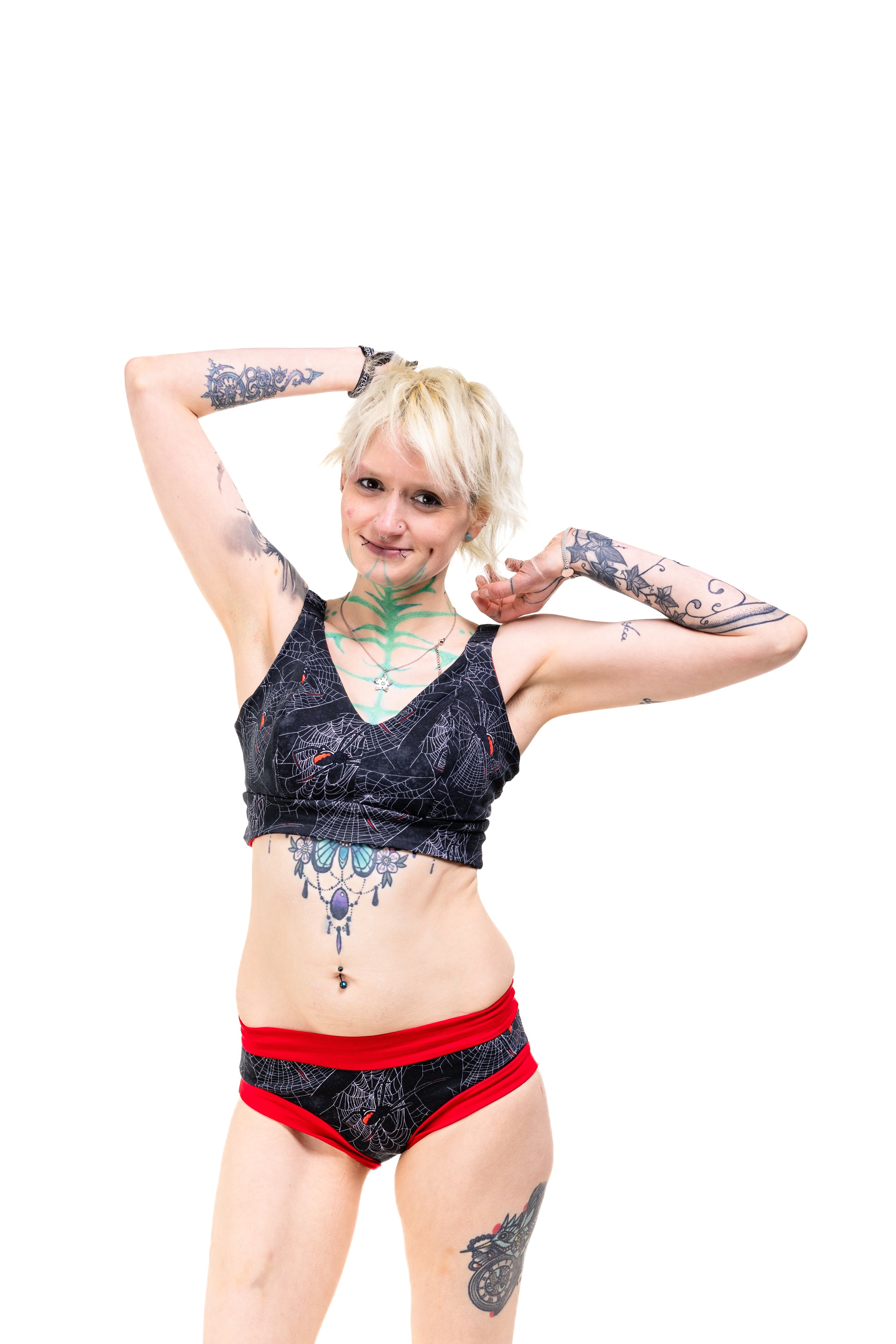 Wilde Mode Comfort Bra | Black Widow Print | Organic Cotton