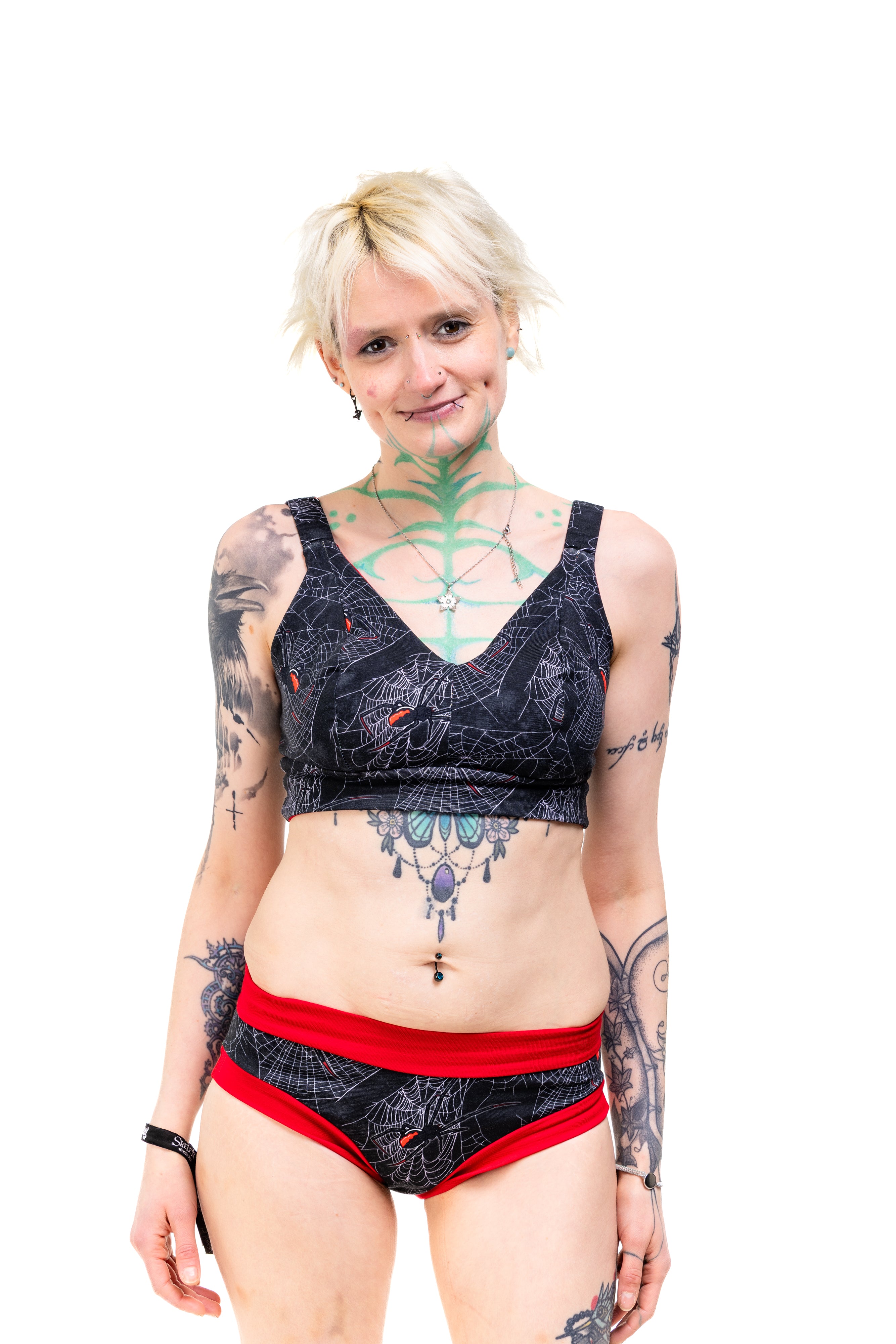Wilde Mode Comfort Bra | Black Widow Print | Organic Cotton