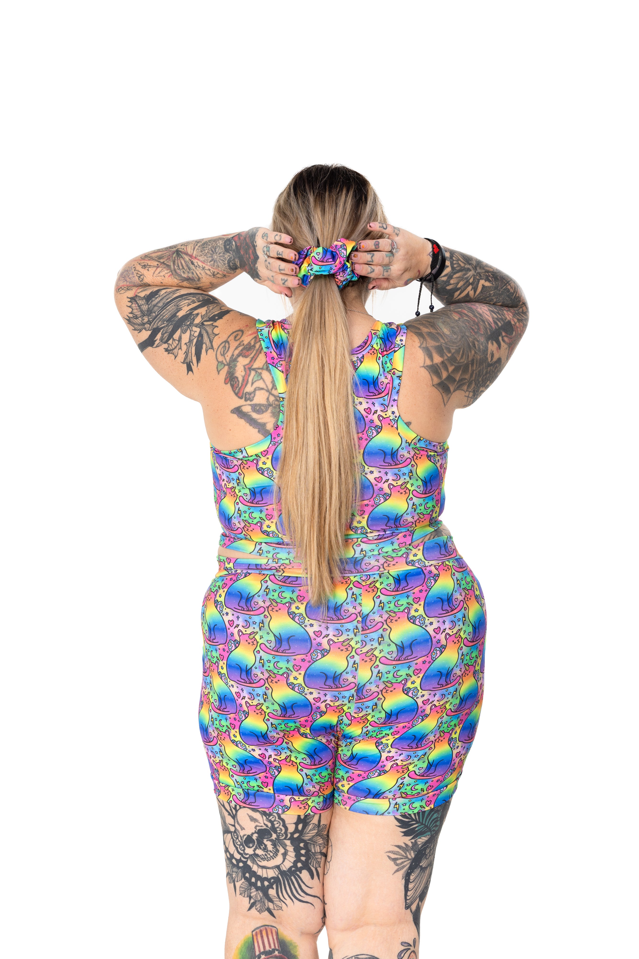Wilde Mode Comfort Bralette | Rainbow Unicorn Cats | Organic Cotton