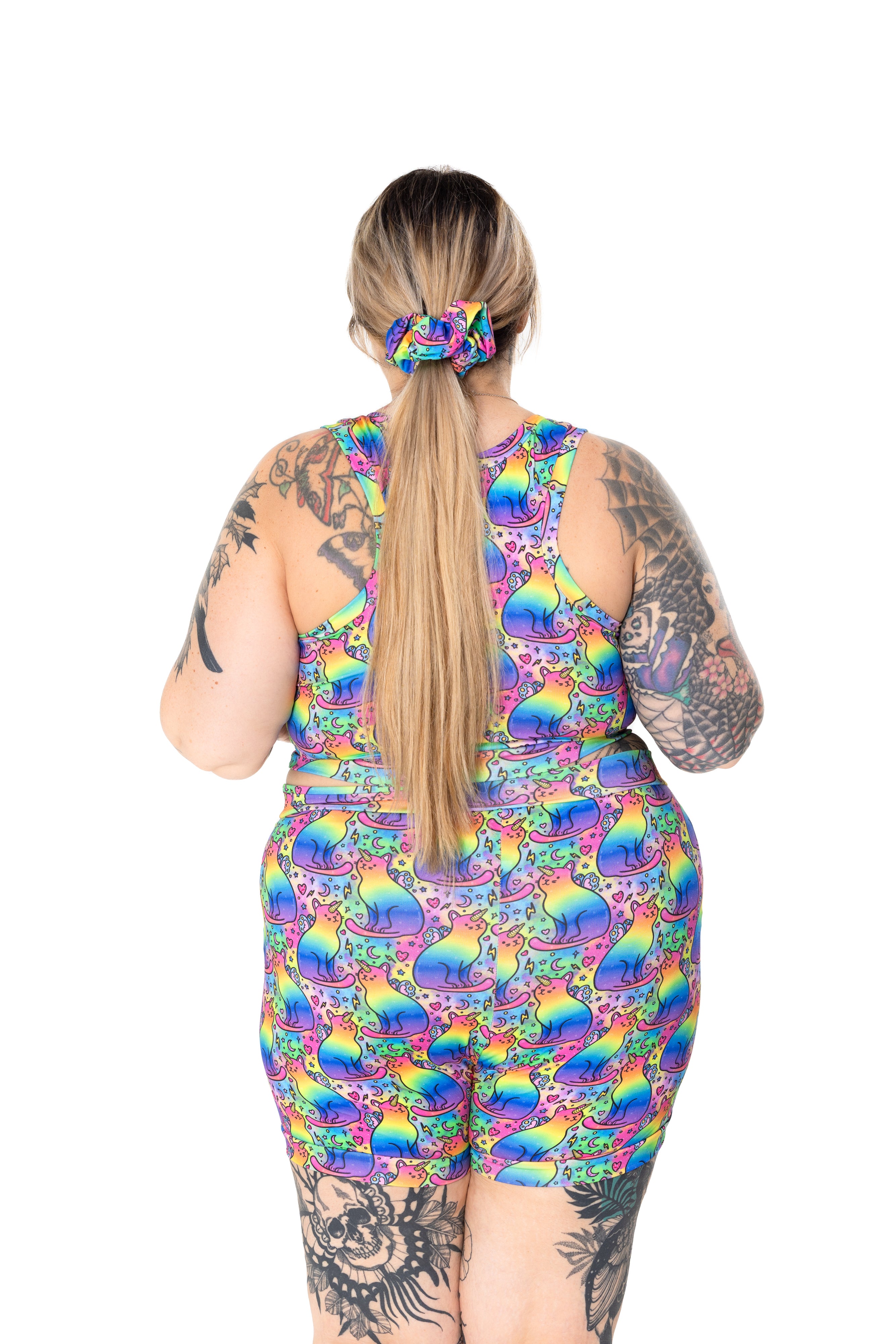 Wilde Mode Comfort Bralette | Rainbow Unicorn Cats | Organic Cotton