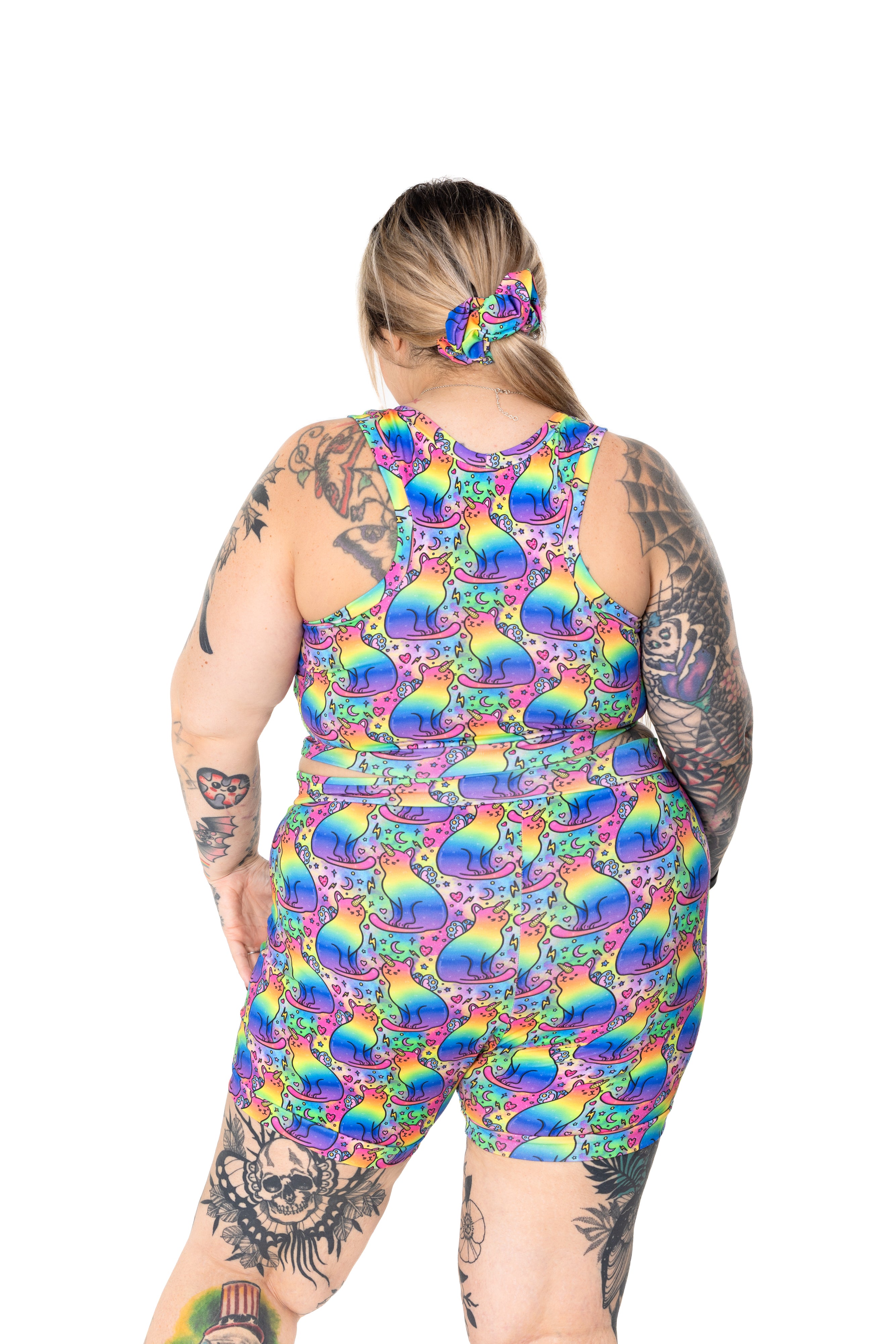 Wilde Mode Comfort Bralette | Rainbow Unicorn Cats | Organic Cotton