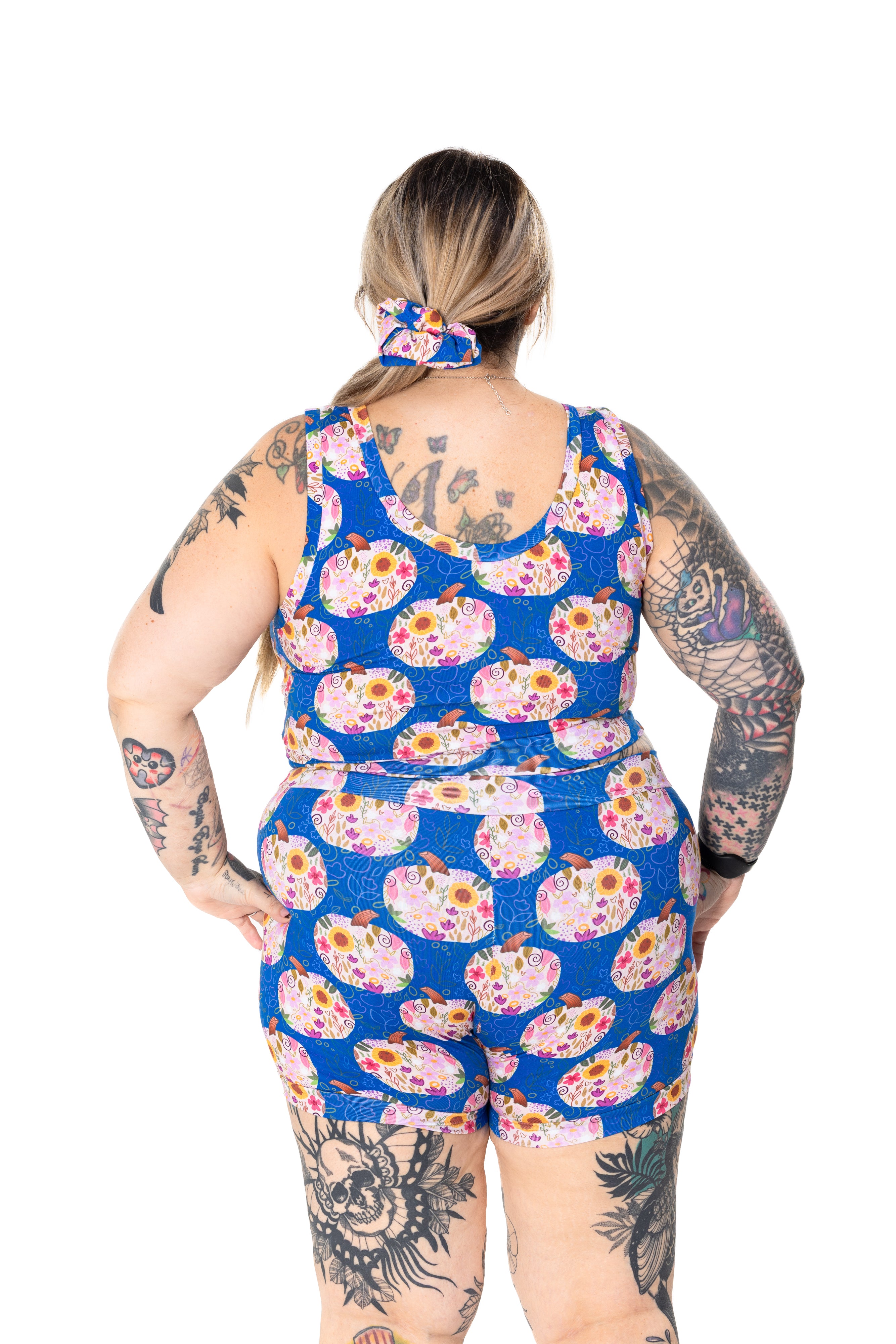 Comfort Bralette | Floral Pumpkins Print | Organic Cotton