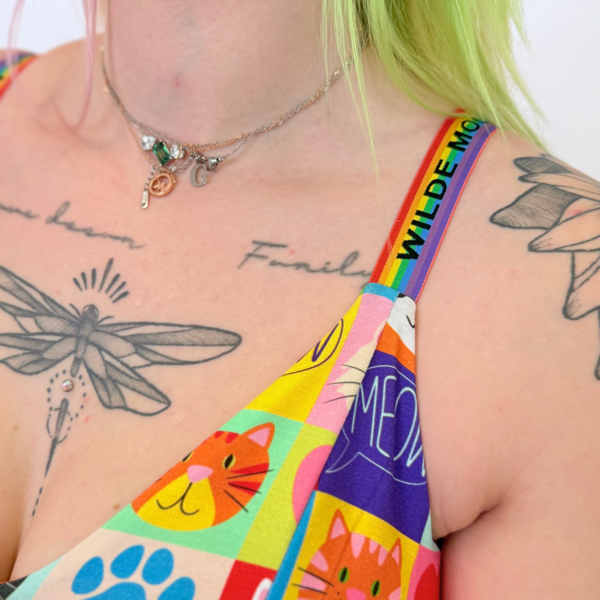 Comfort Bra | Wilde Mode Patchwork Cats | Organic Cotton