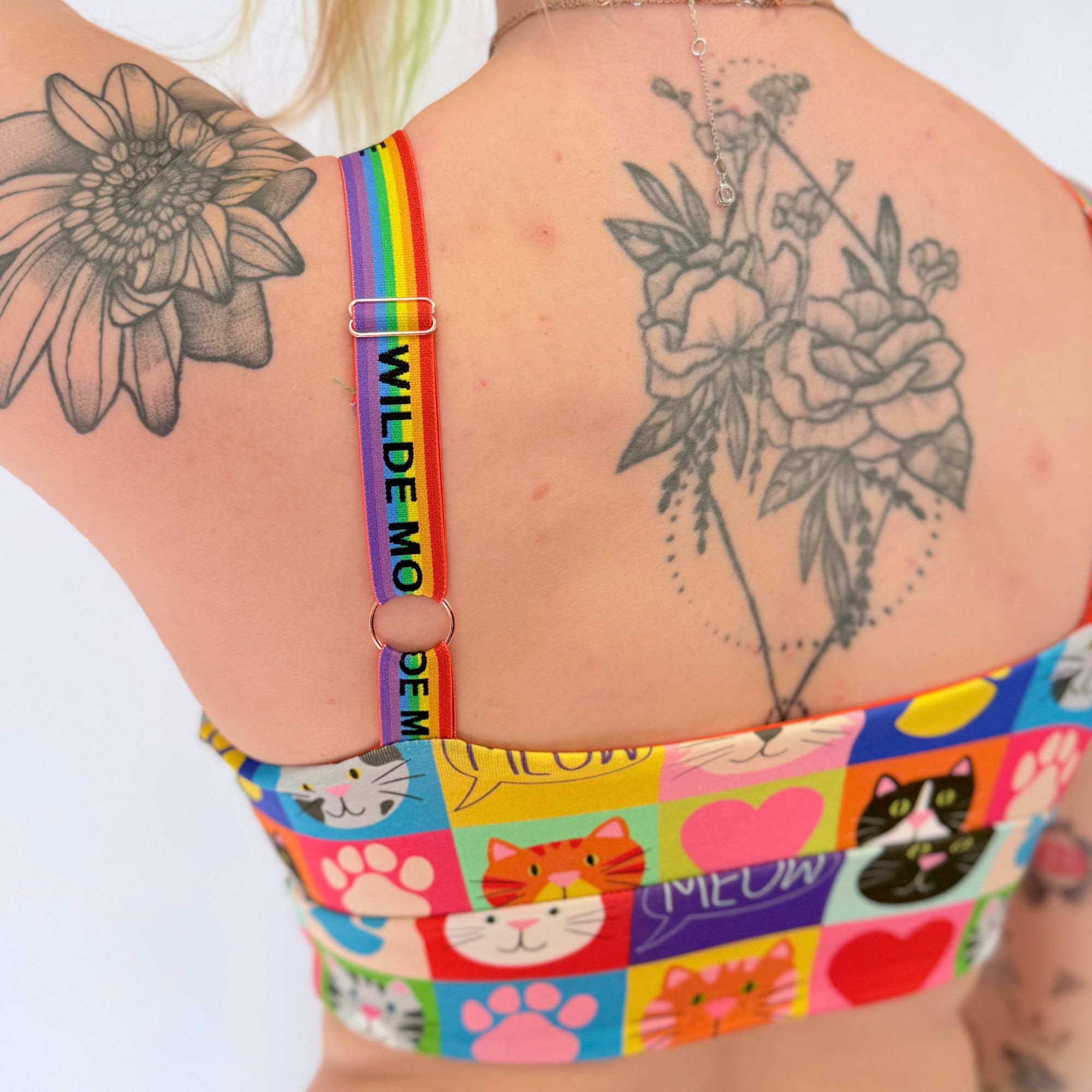 Comfort Bra | Wilde Mode Patchwork Cats | Organic Cotton