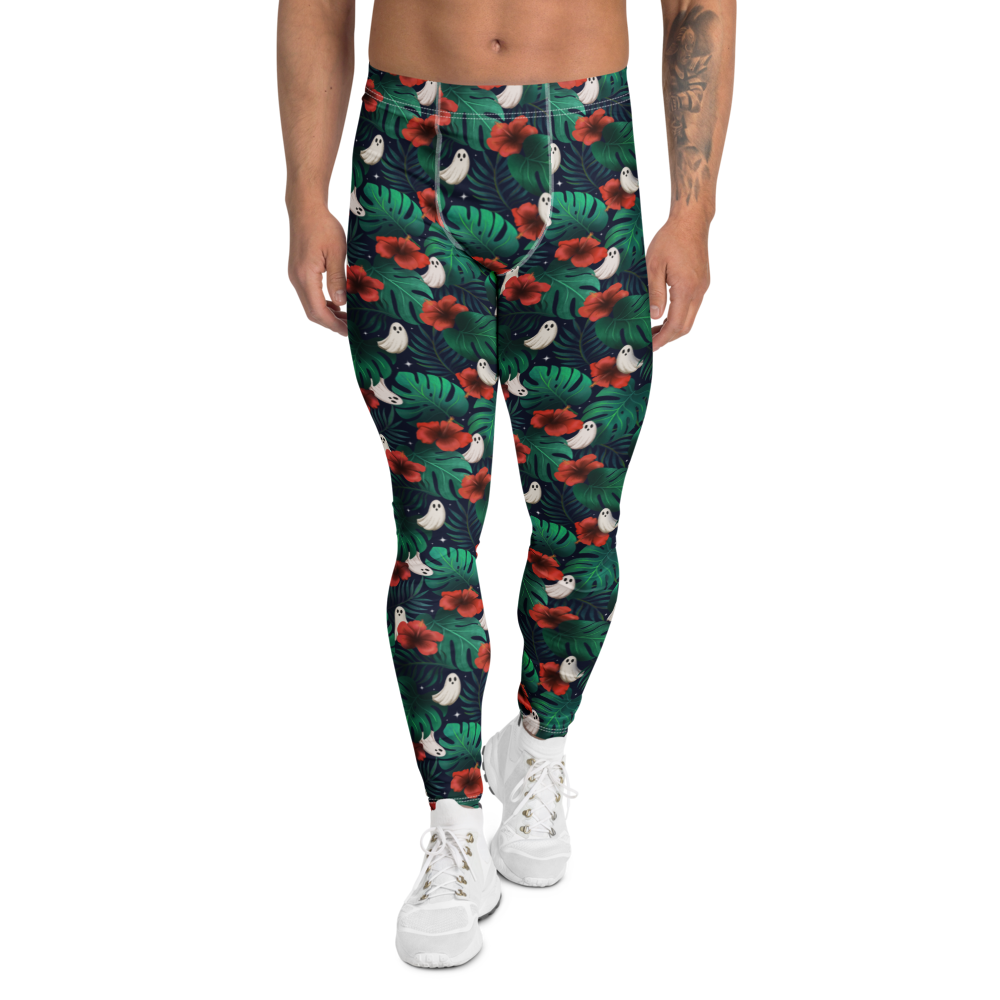 Pouched Leggings | Spooky Monstera | Recycled