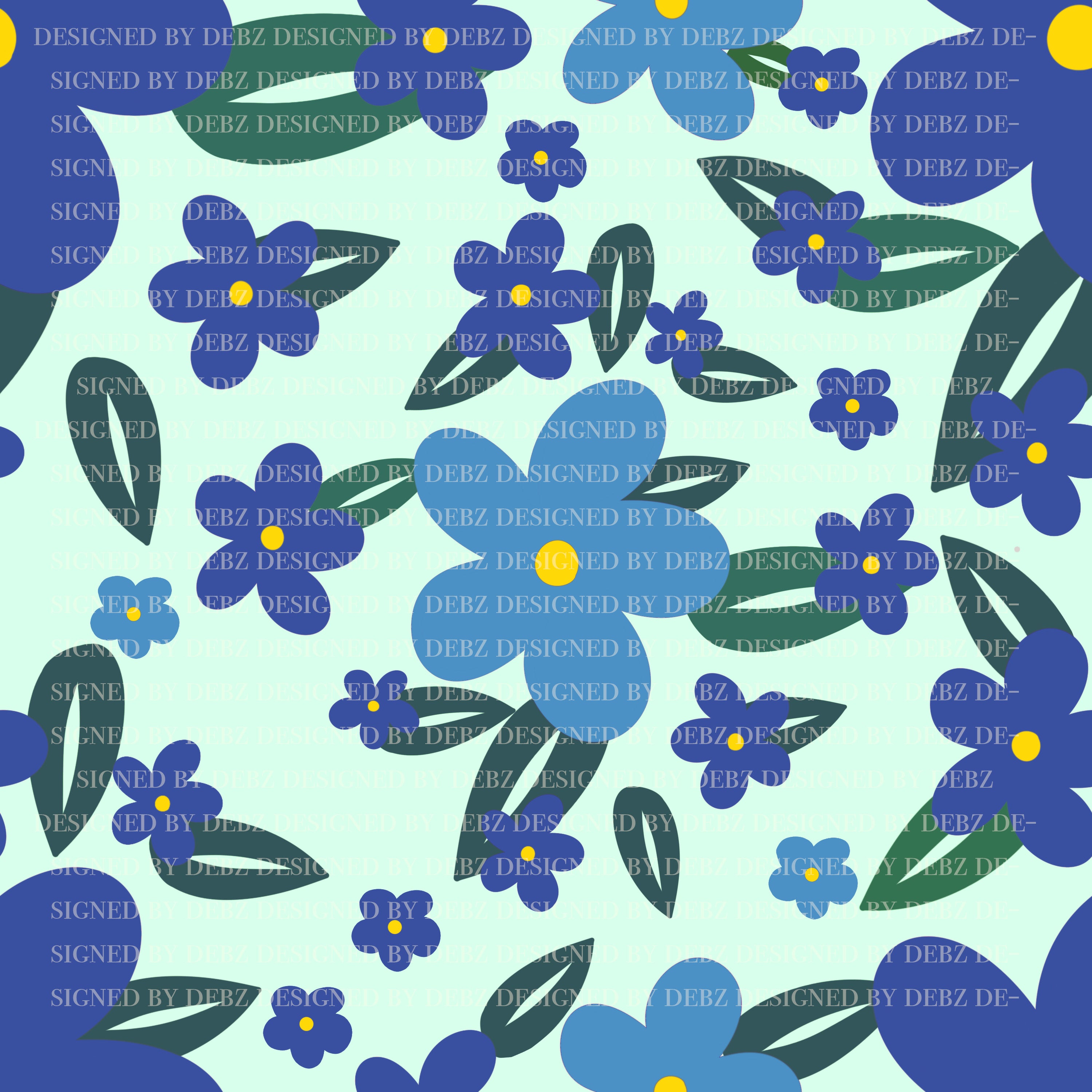 Leggings | Blue Floral