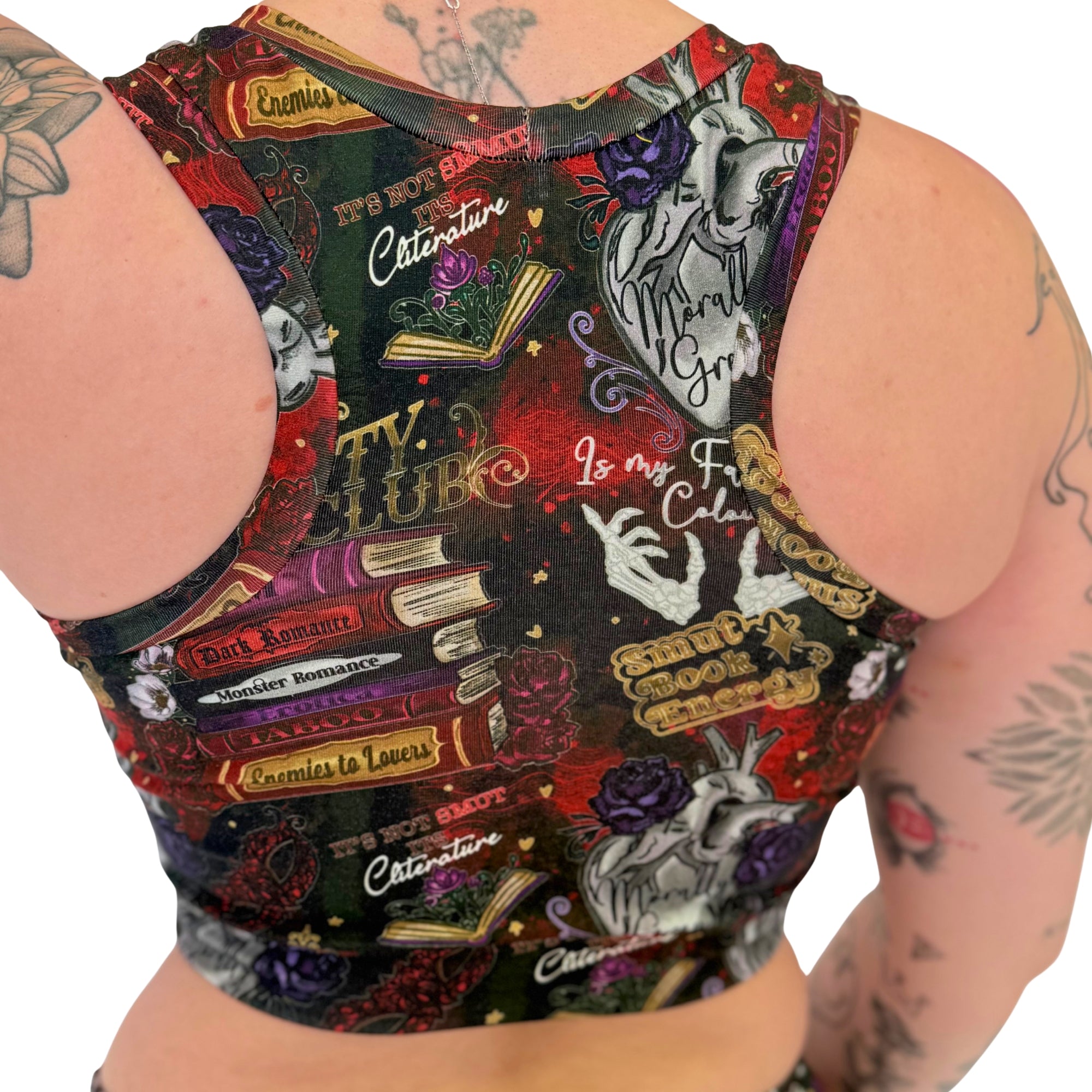 Wilde Mode Comfort Bralette | Smut Readers Book Print | Organic Cotton
