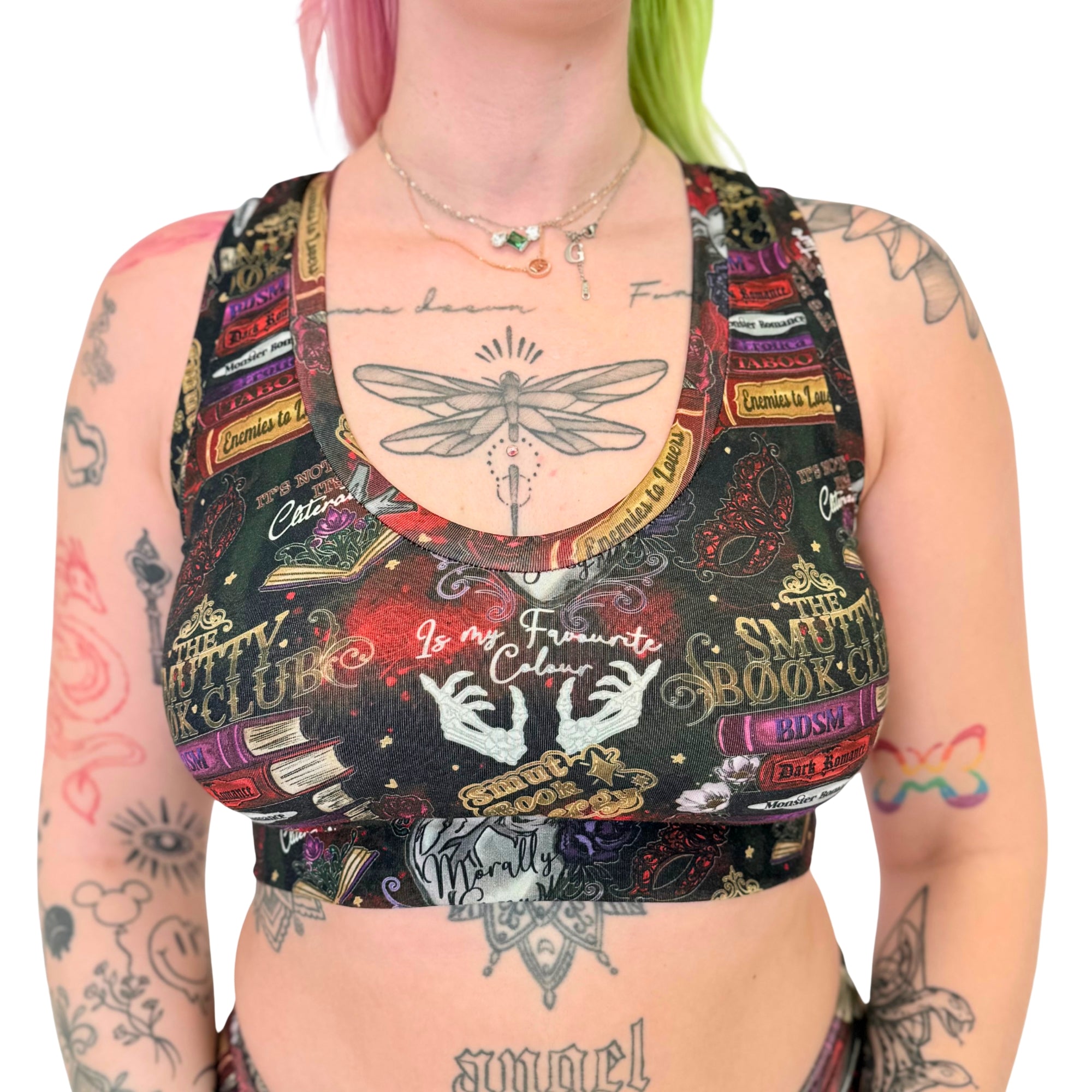 Wilde Mode Comfort Bralette | Smut Readers Book Print | Organic Cotton