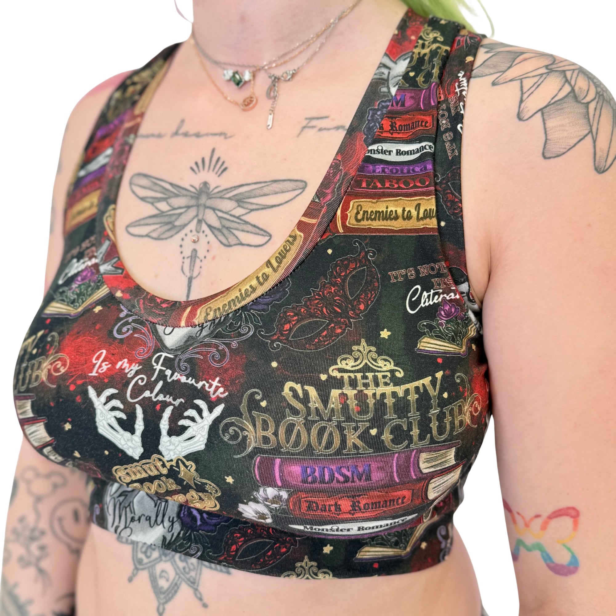 Wilde Mode Comfort Bralette | Smut Readers Book Print | Organic Cotton