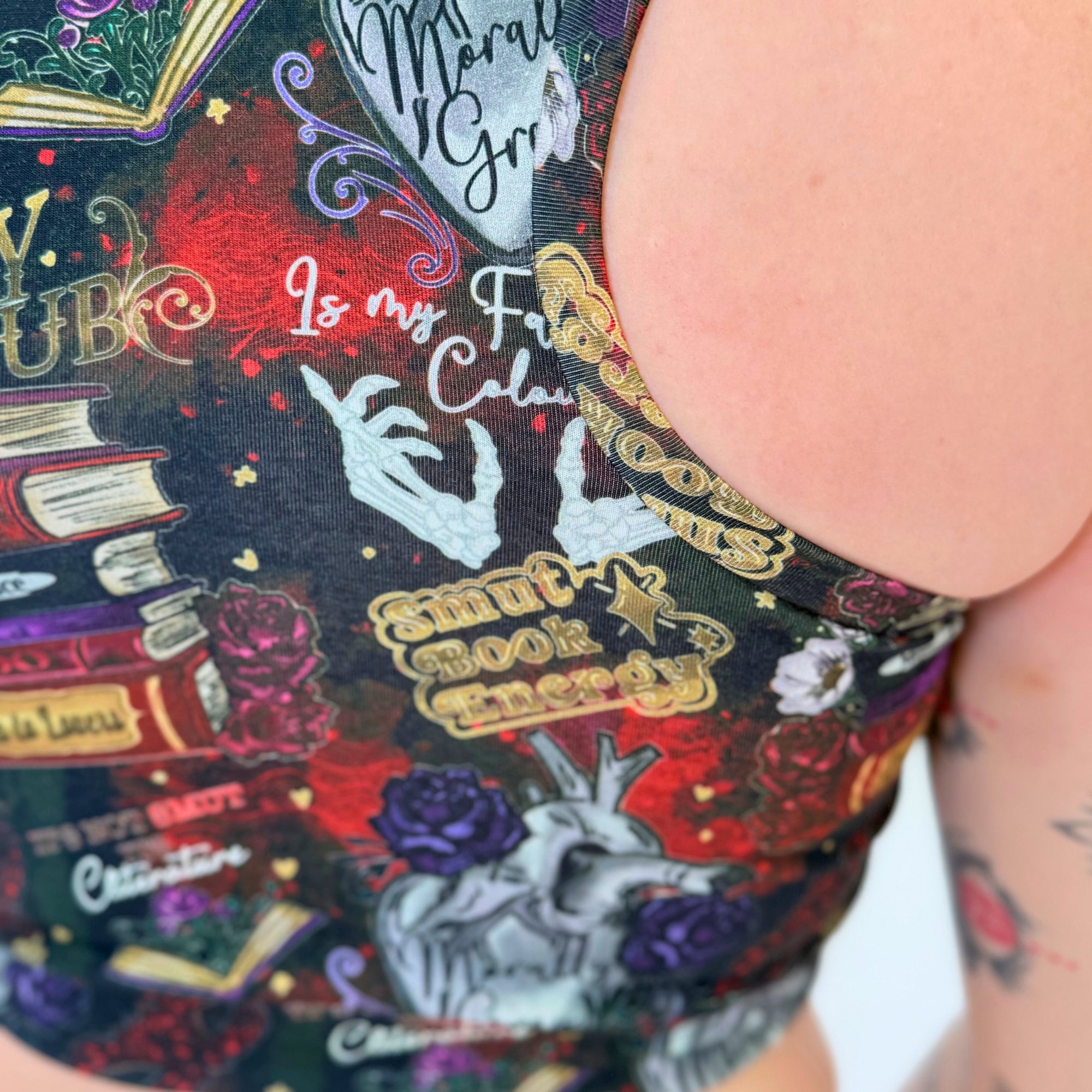 Wilde Mode Comfort Bralette | Smut Readers Book Print | Organic Cotton