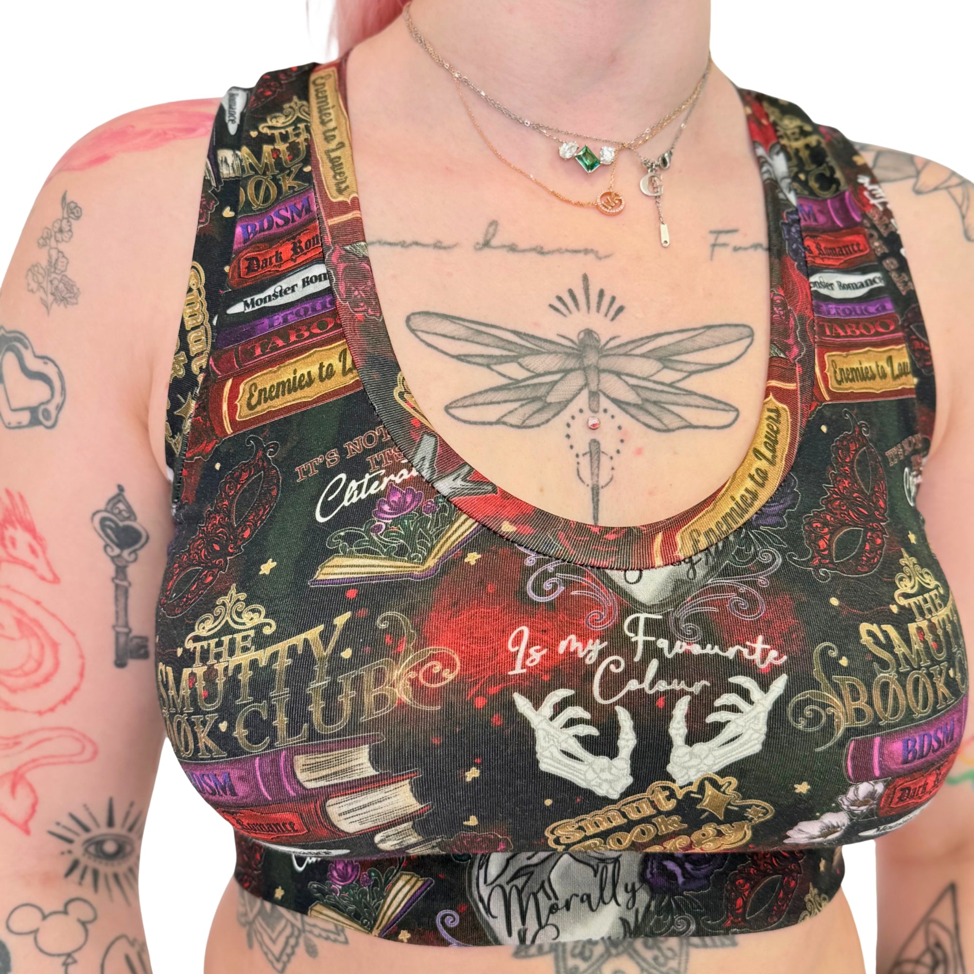 Wilde Mode Comfort Bralette | Smut Readers Book Print | Organic Cotton